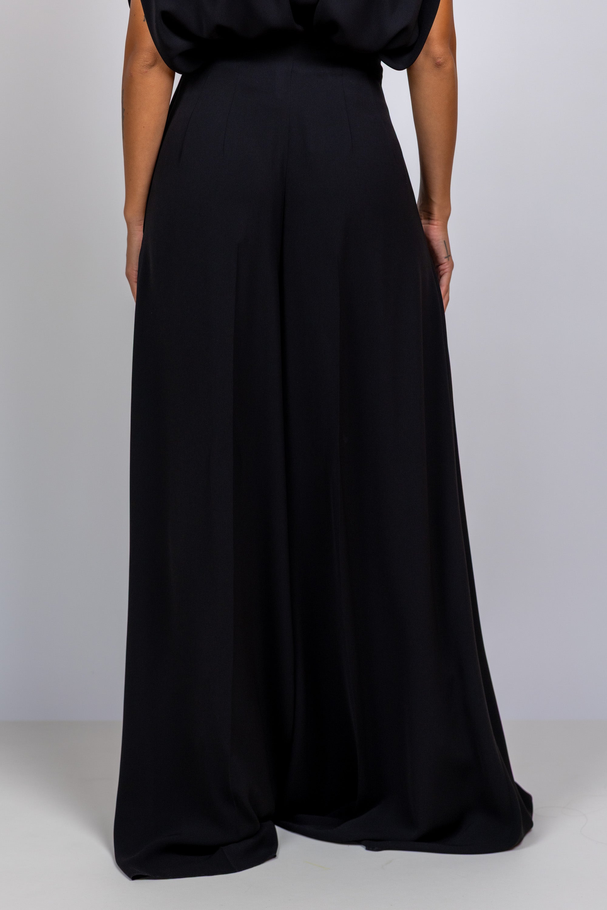 Wijde pantalon - Zwart