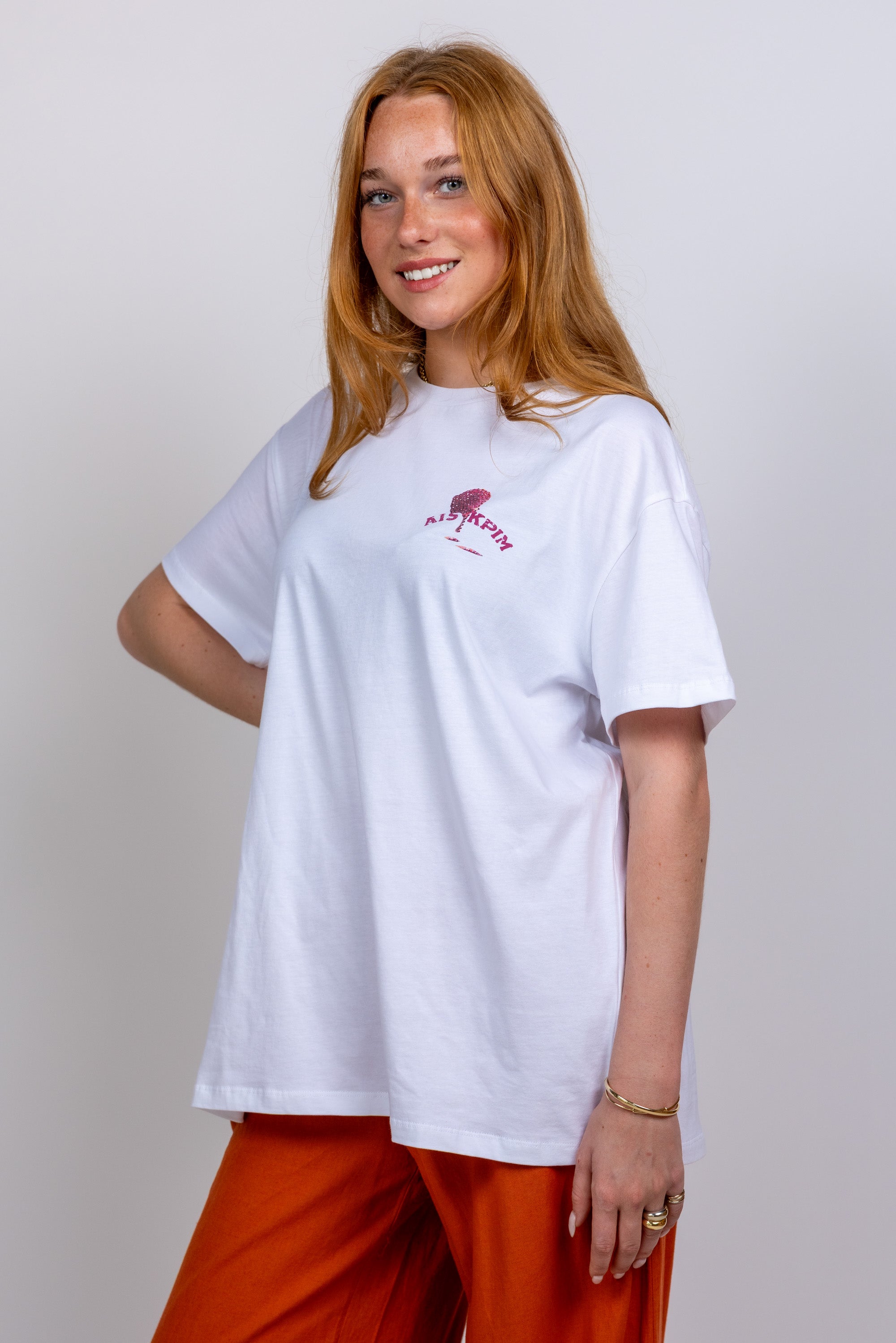 T-shirt met print - Wit