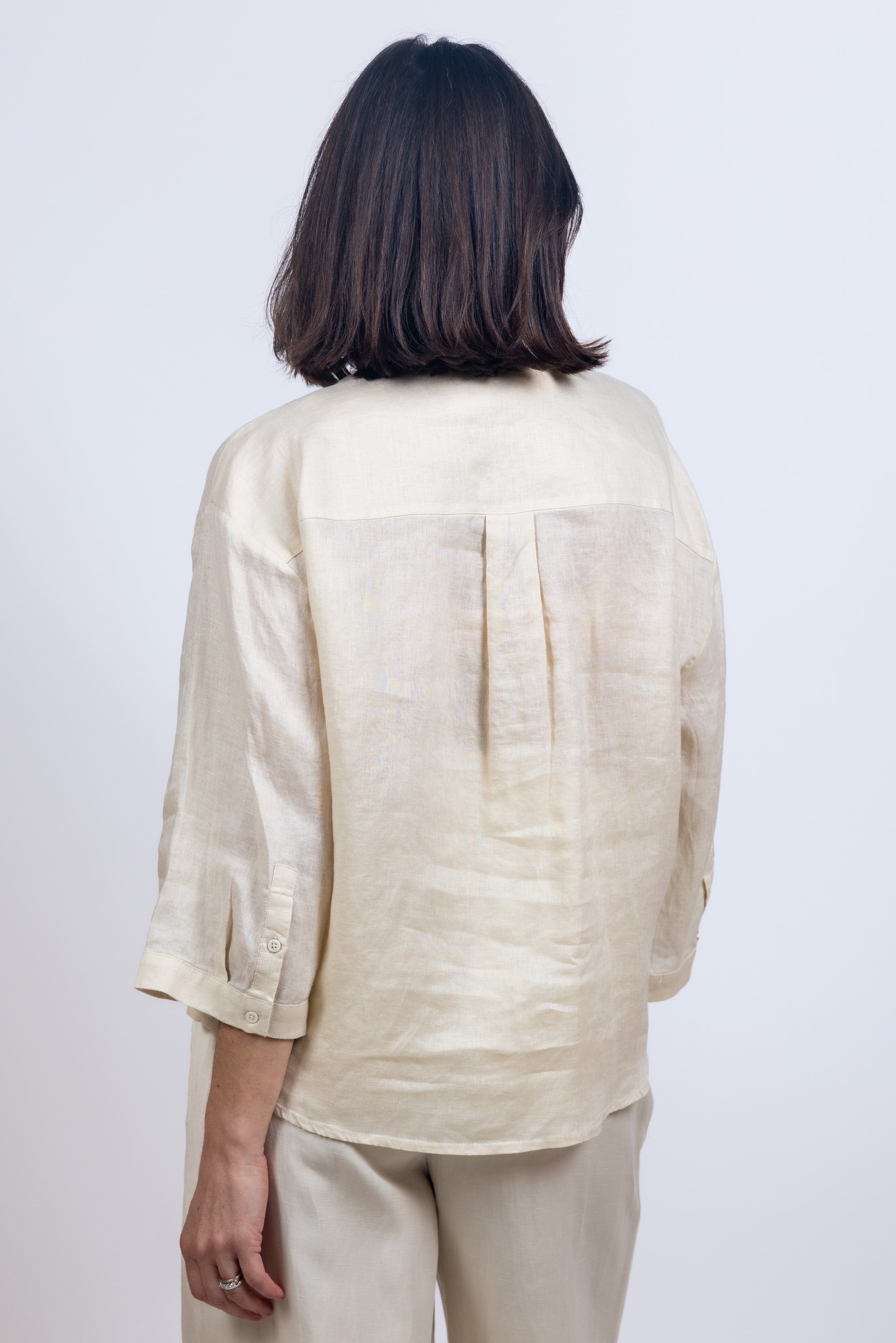 Blouse met knopen - Zand