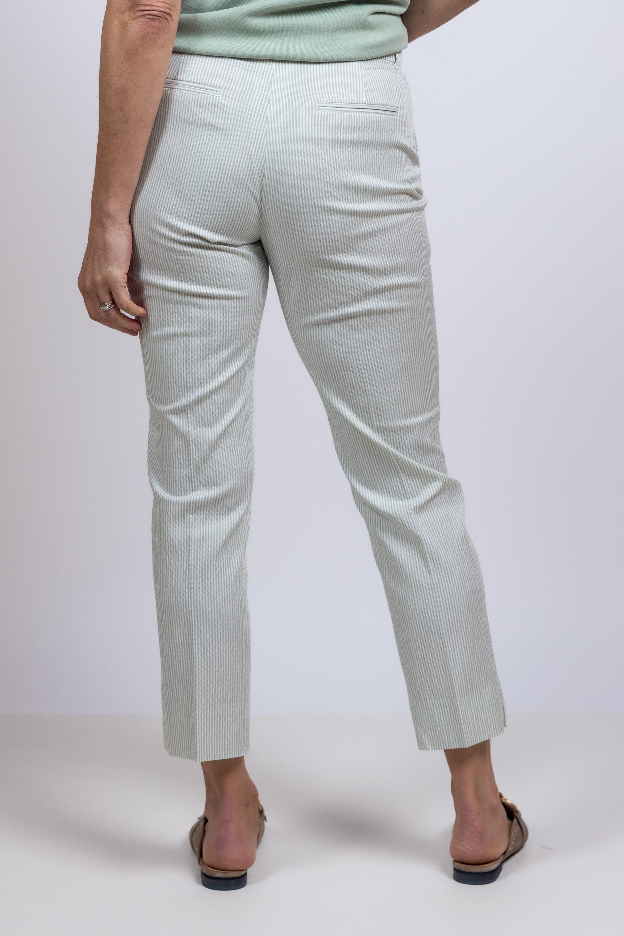 Broek met strepen - Mint