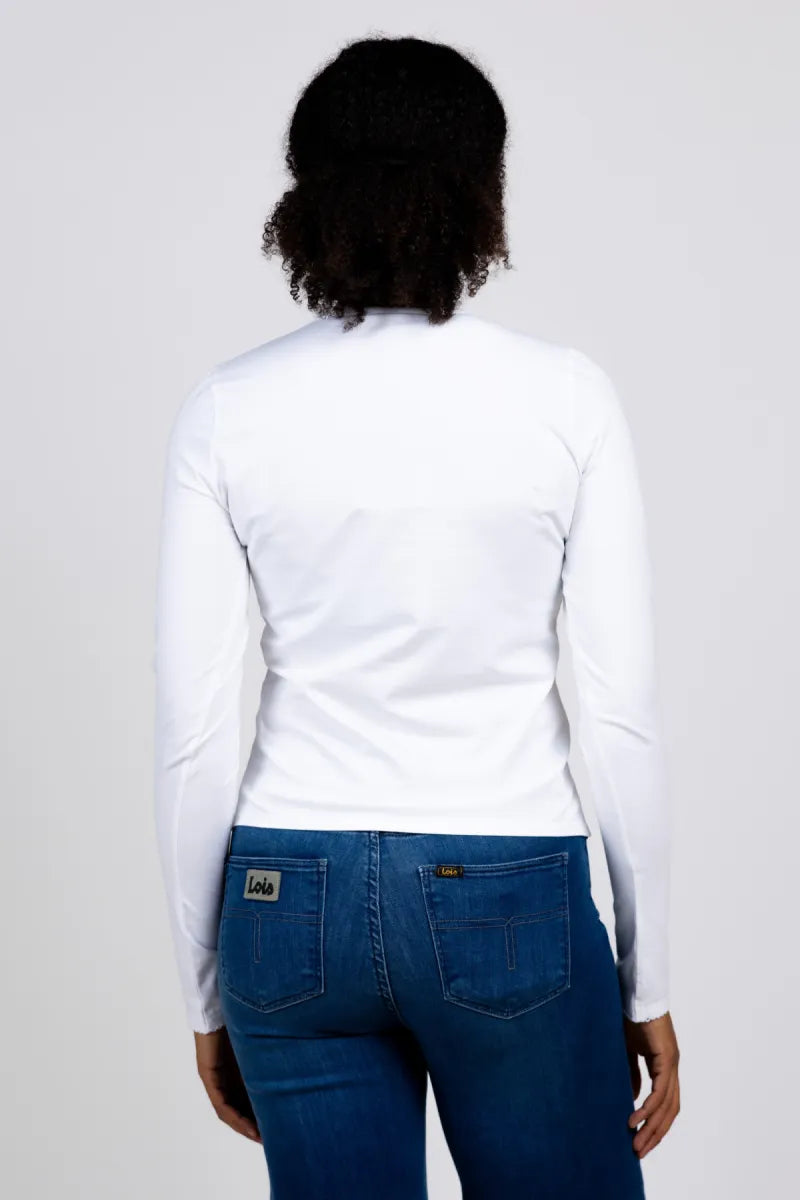 MIREIMARIE MIREIMARIE PIERRE Longsleeve met sierrandje - Ecru