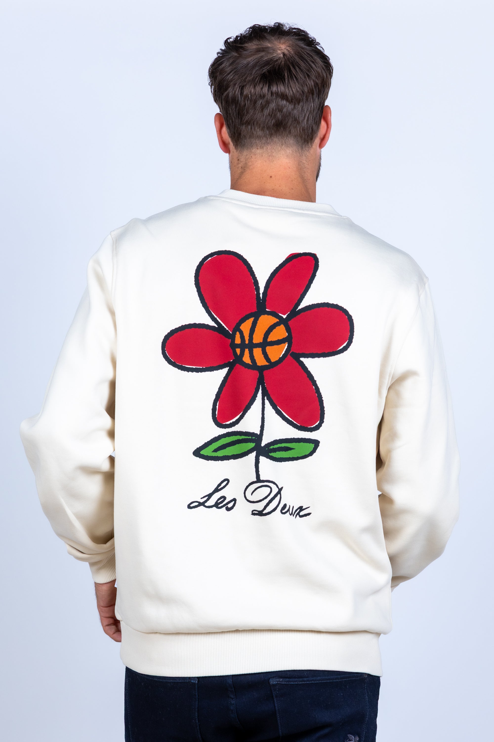 Sweater met bloem - Ecru