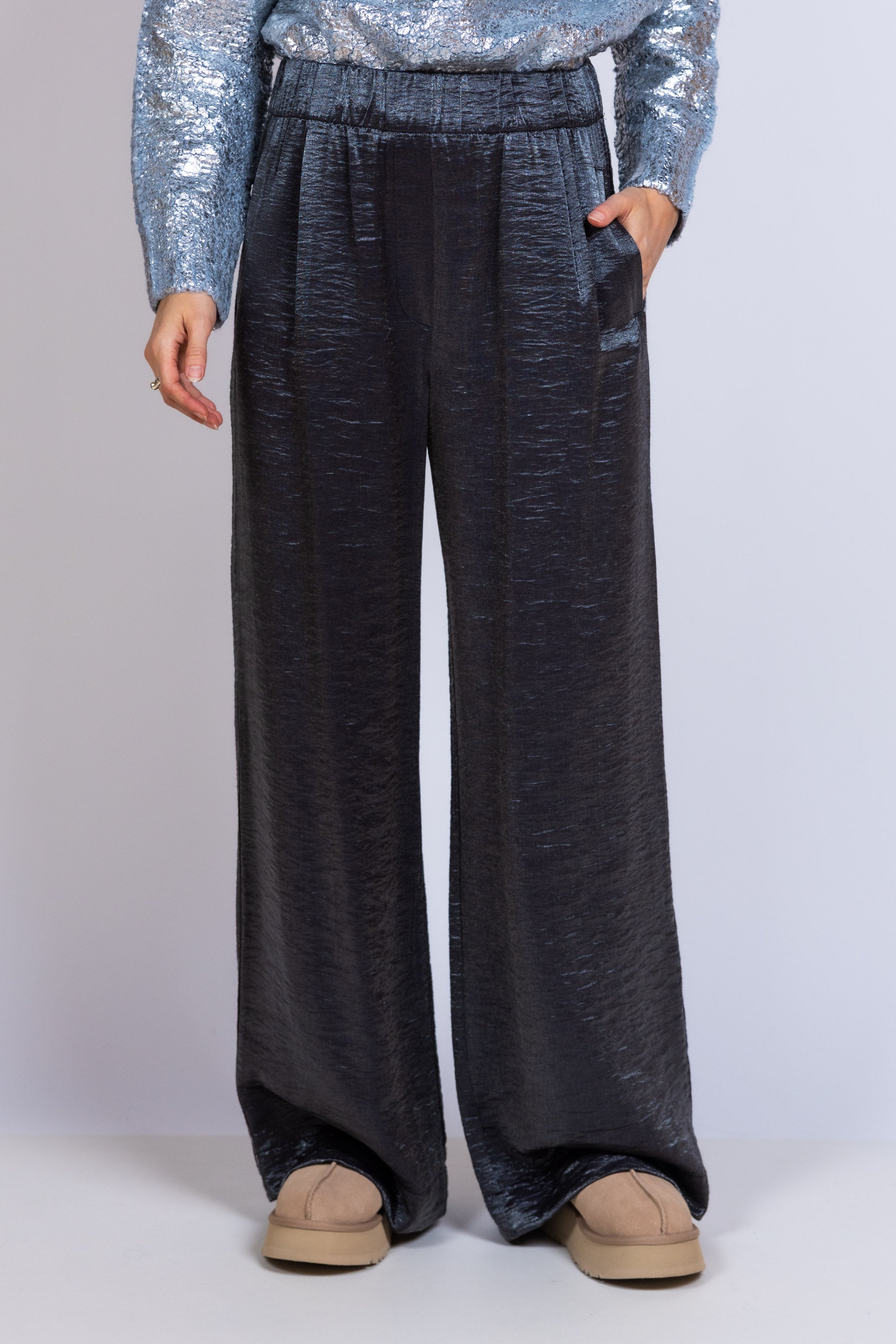 Wijde broek - Zilver