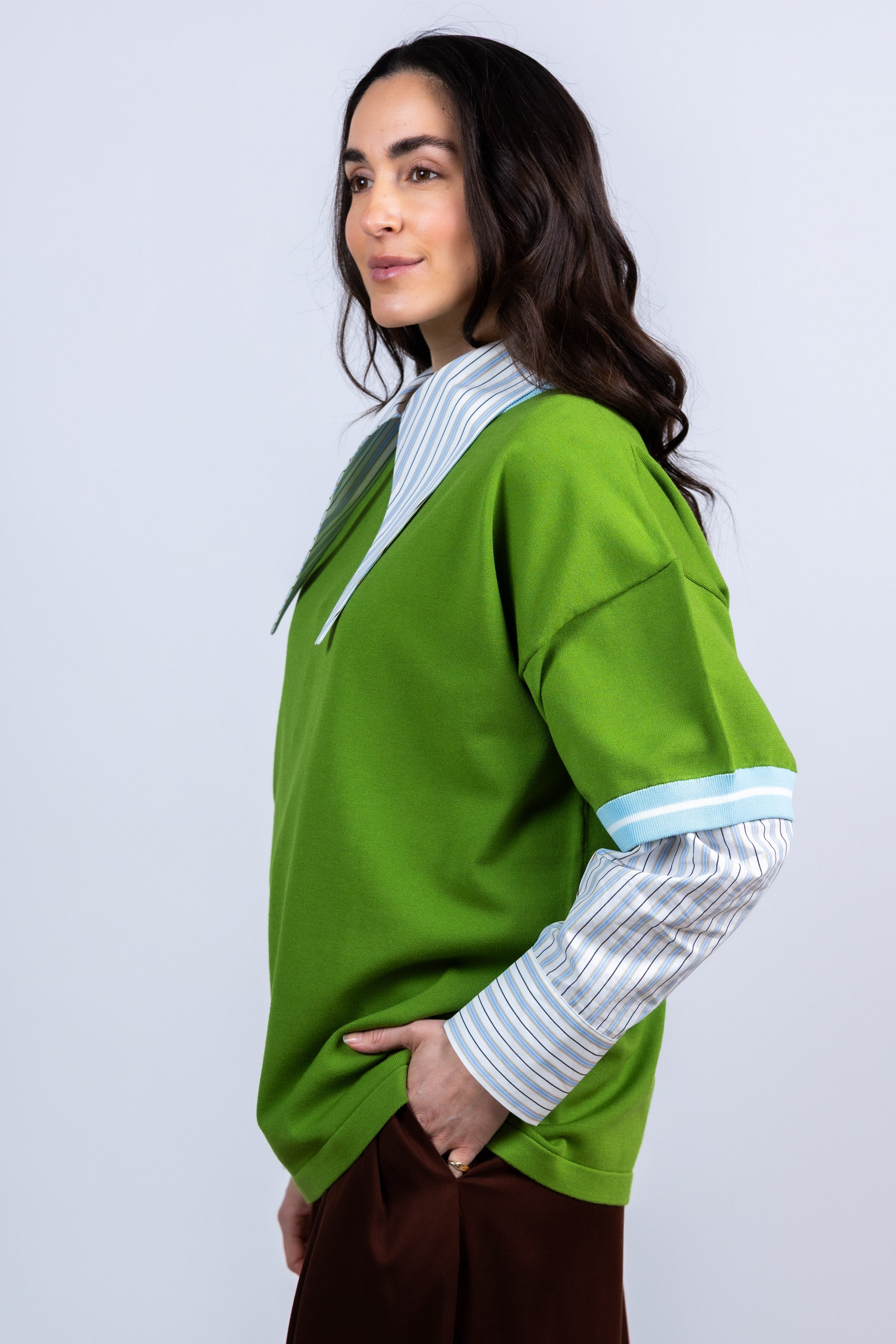 Truitje met korte mouwen - Appelgroen
