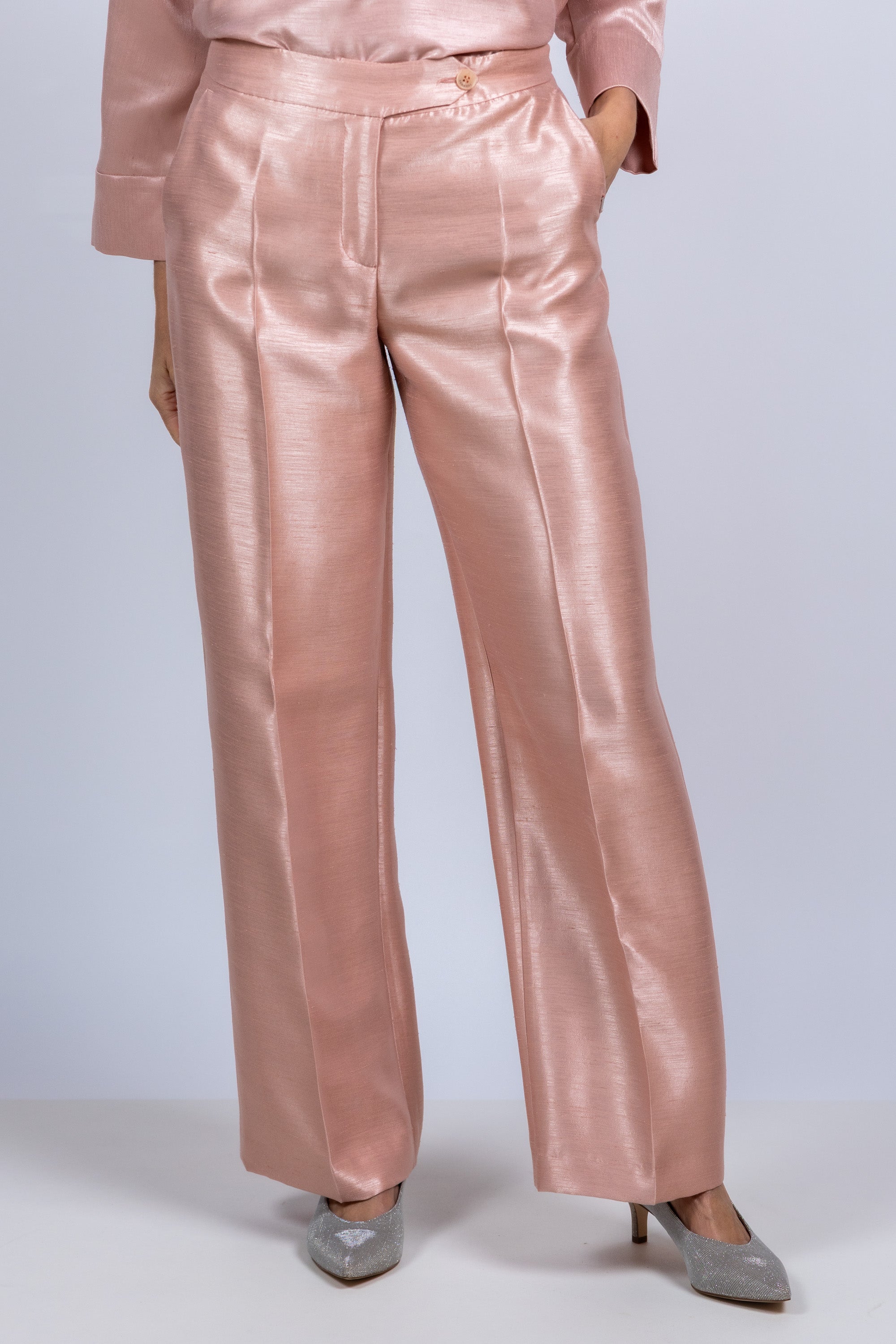 Glanzende pantalon - Roze