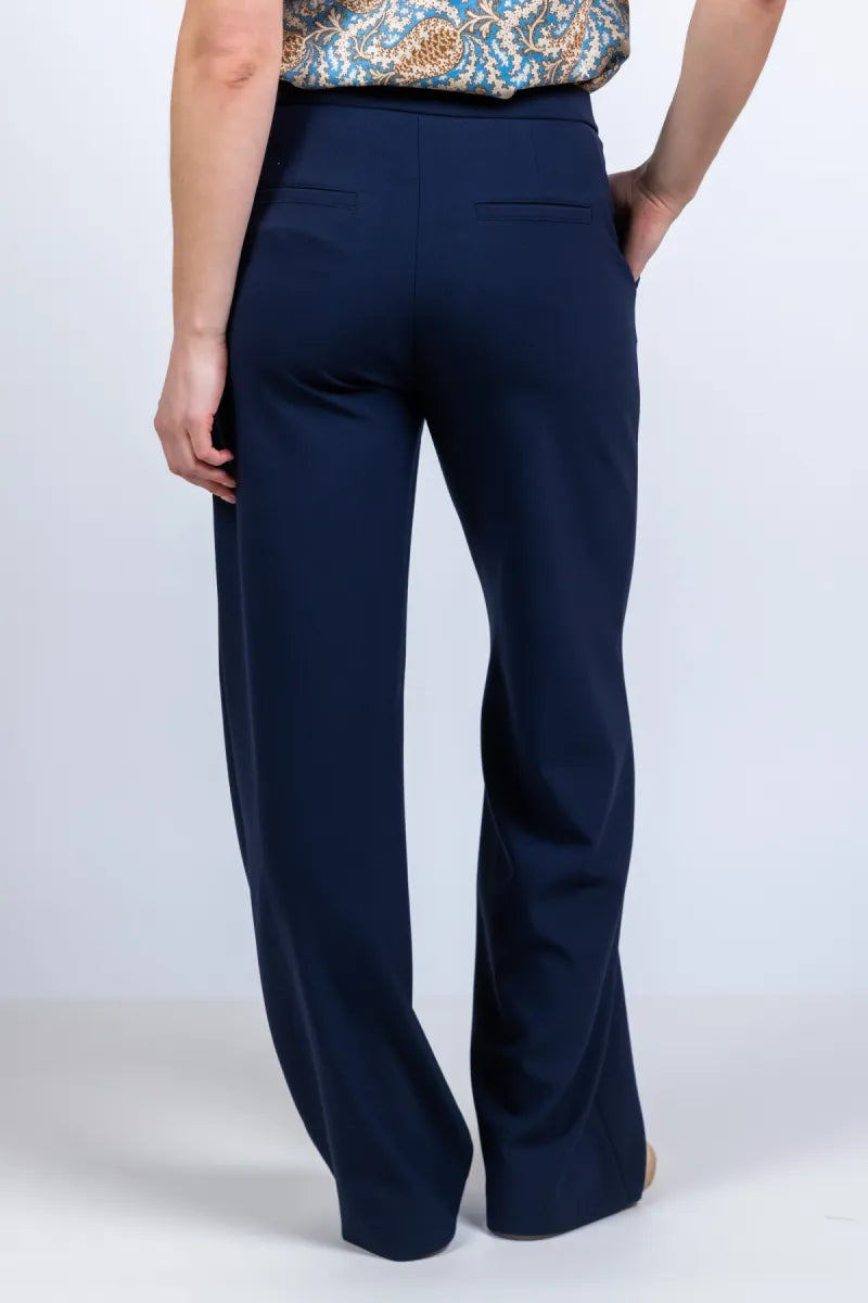 RAFFAELLO ROSSI RAFFAELLO ROSSI 9002 PALINA LONG Wijde broek - Marine
