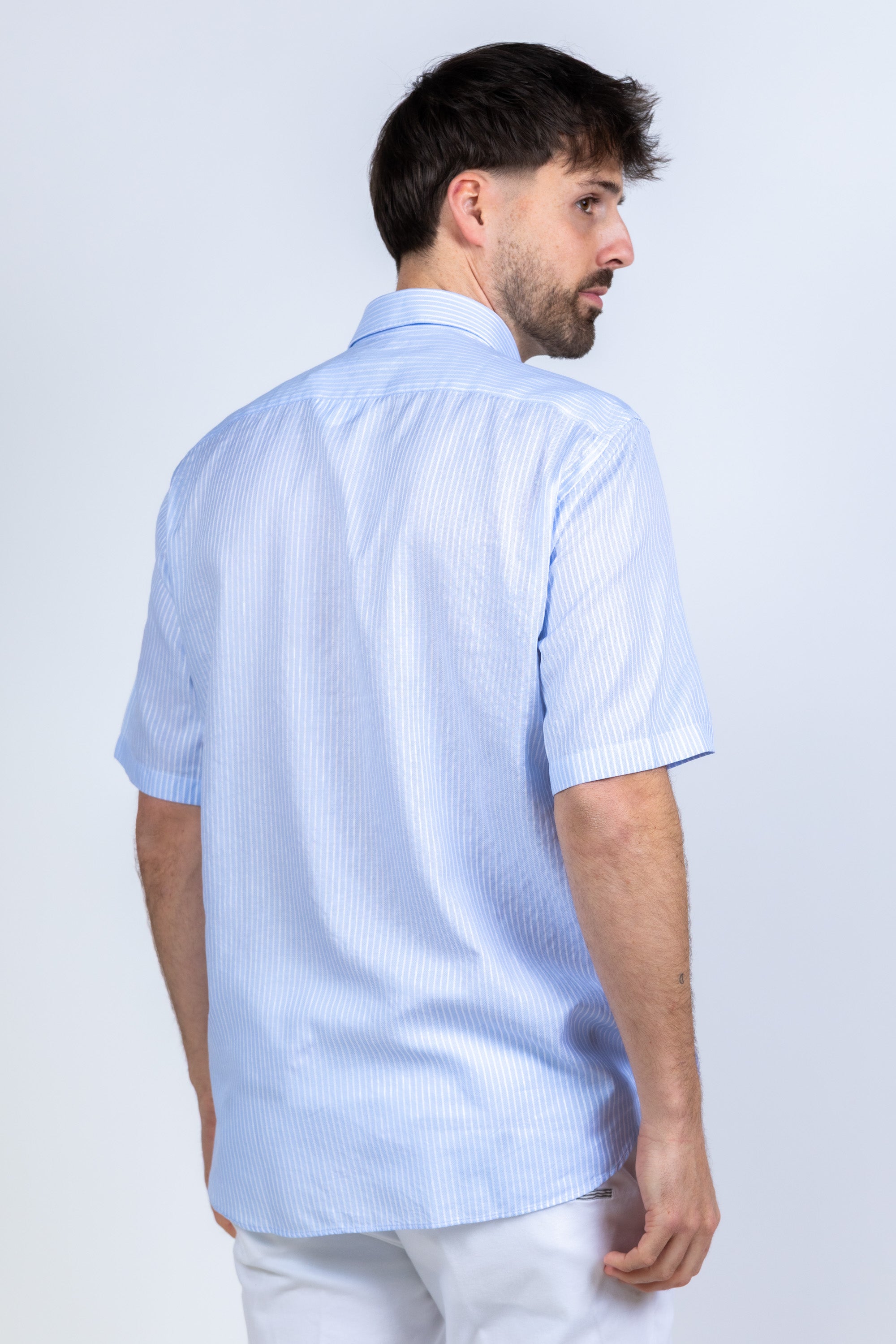 Overhemd met strepen - Bleu