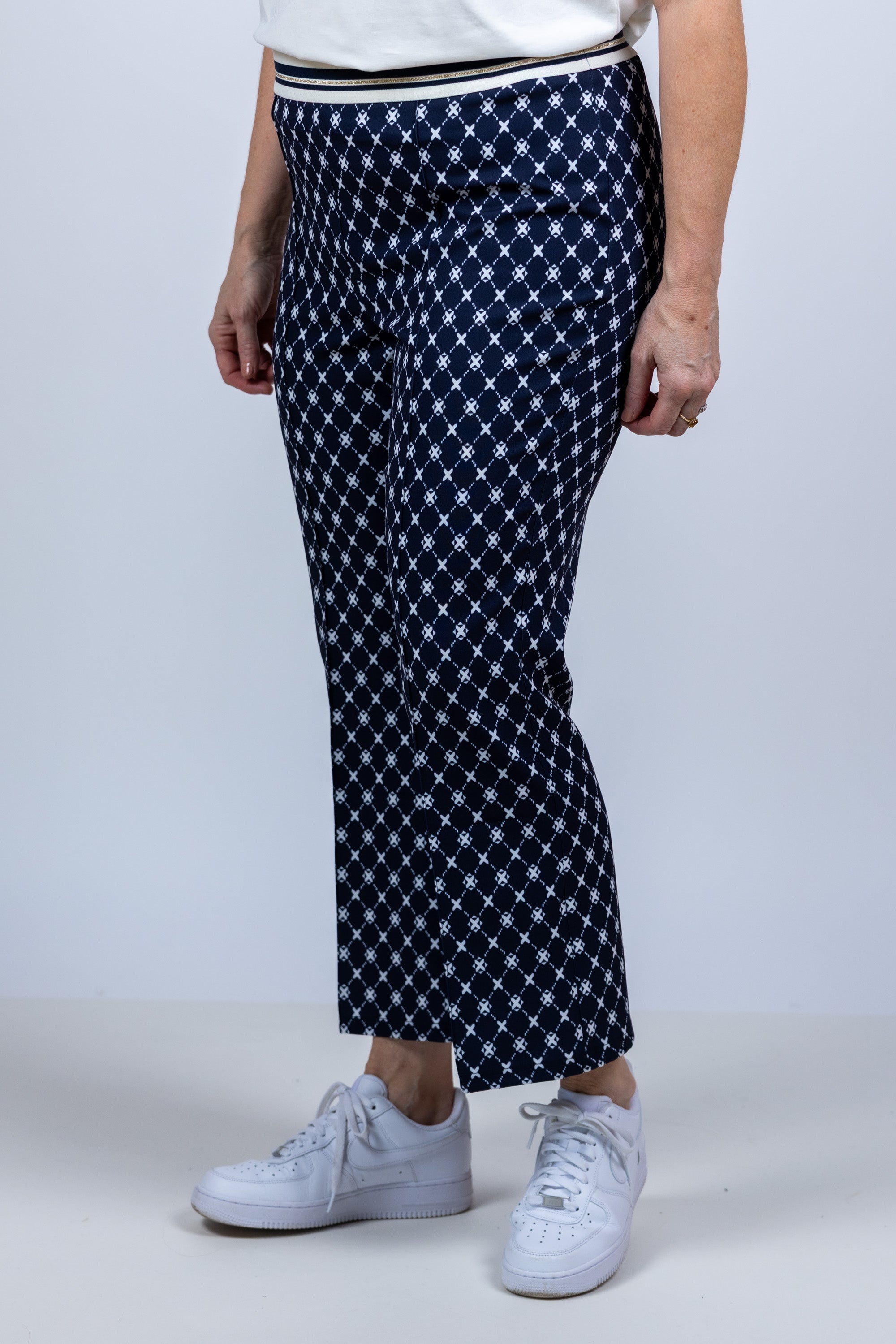 Broek met print - Marine