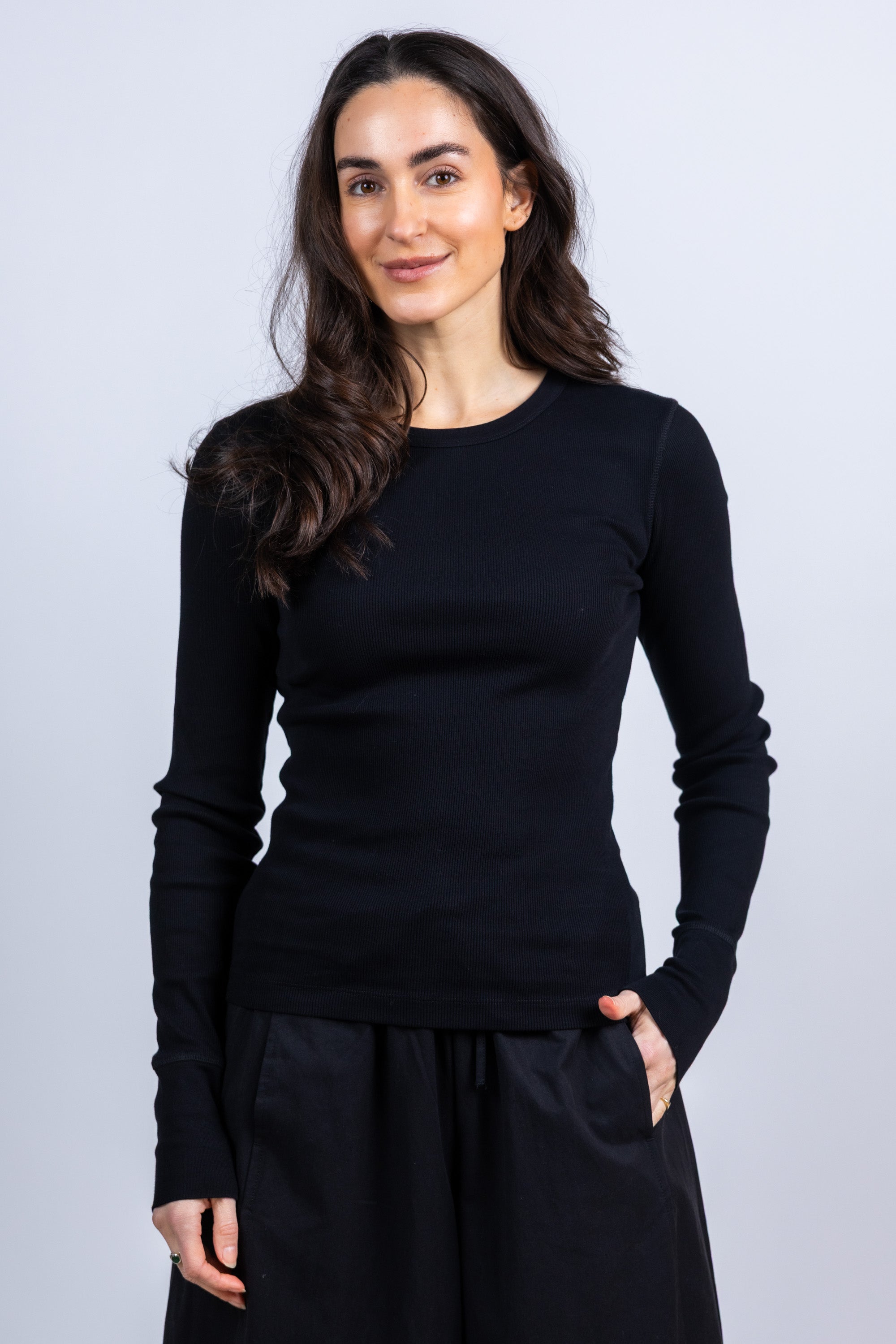 T-shirt met lange mouwen - Zwart