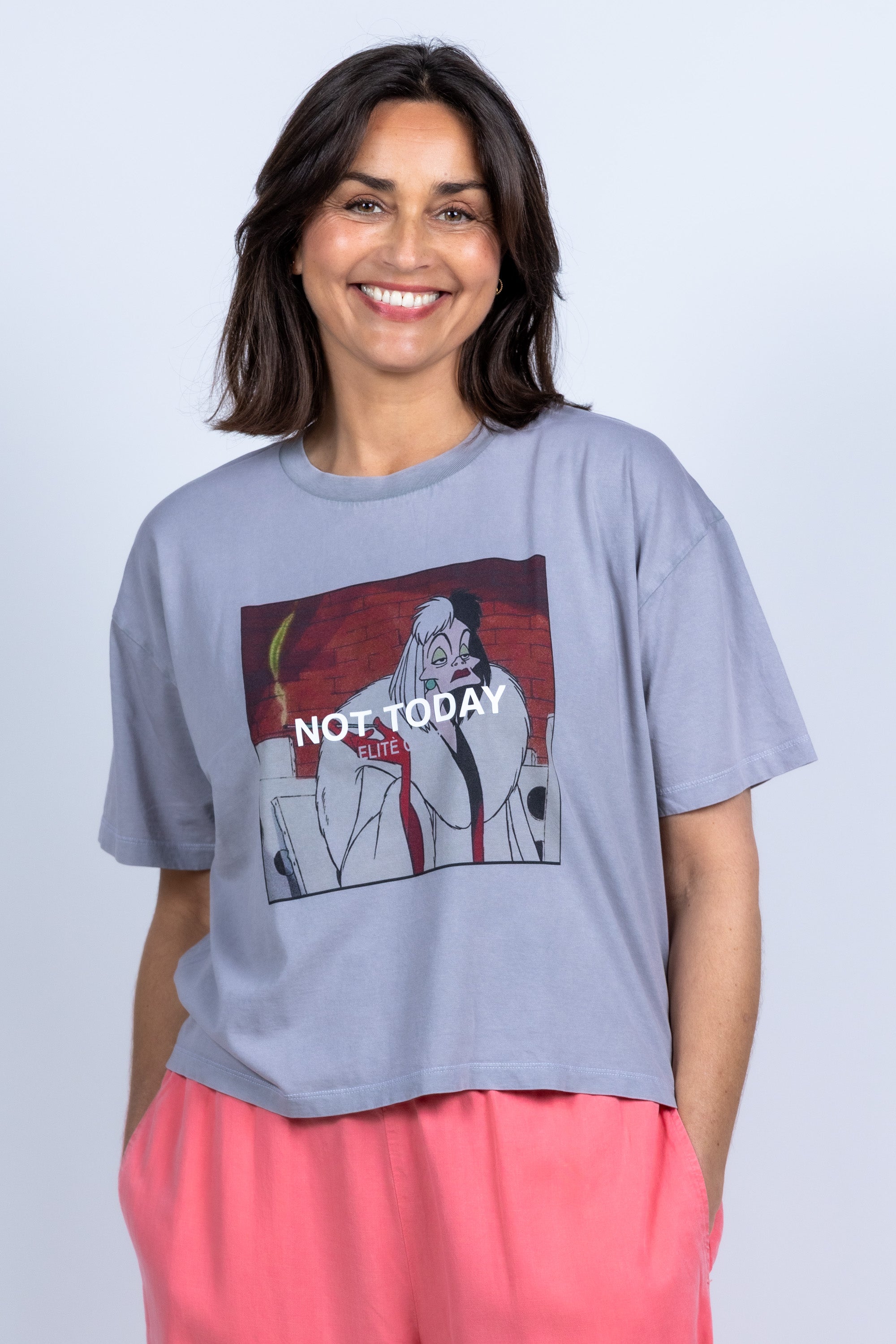 T-shirt met print - Lichtgrijs