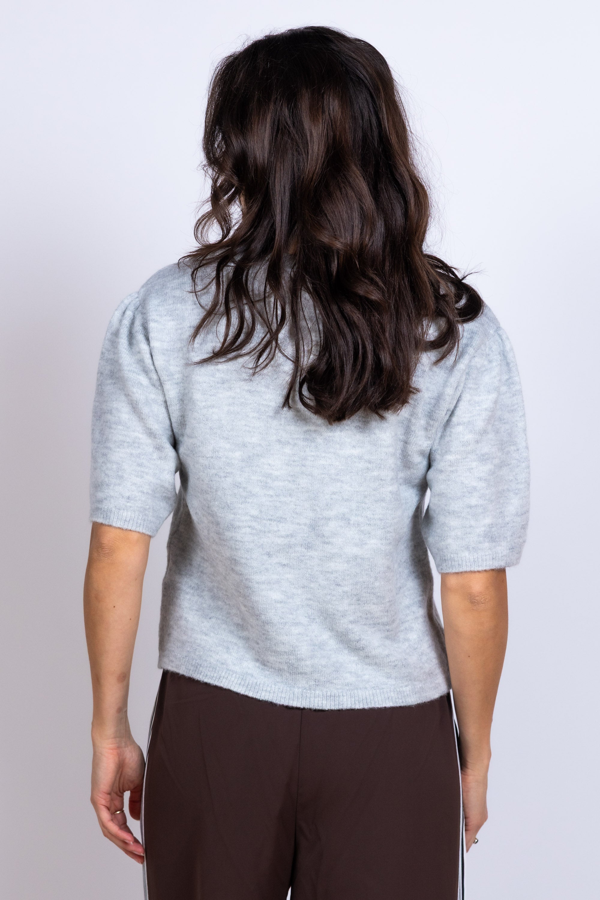 Trui met korte mouwen - Lichtgrijs