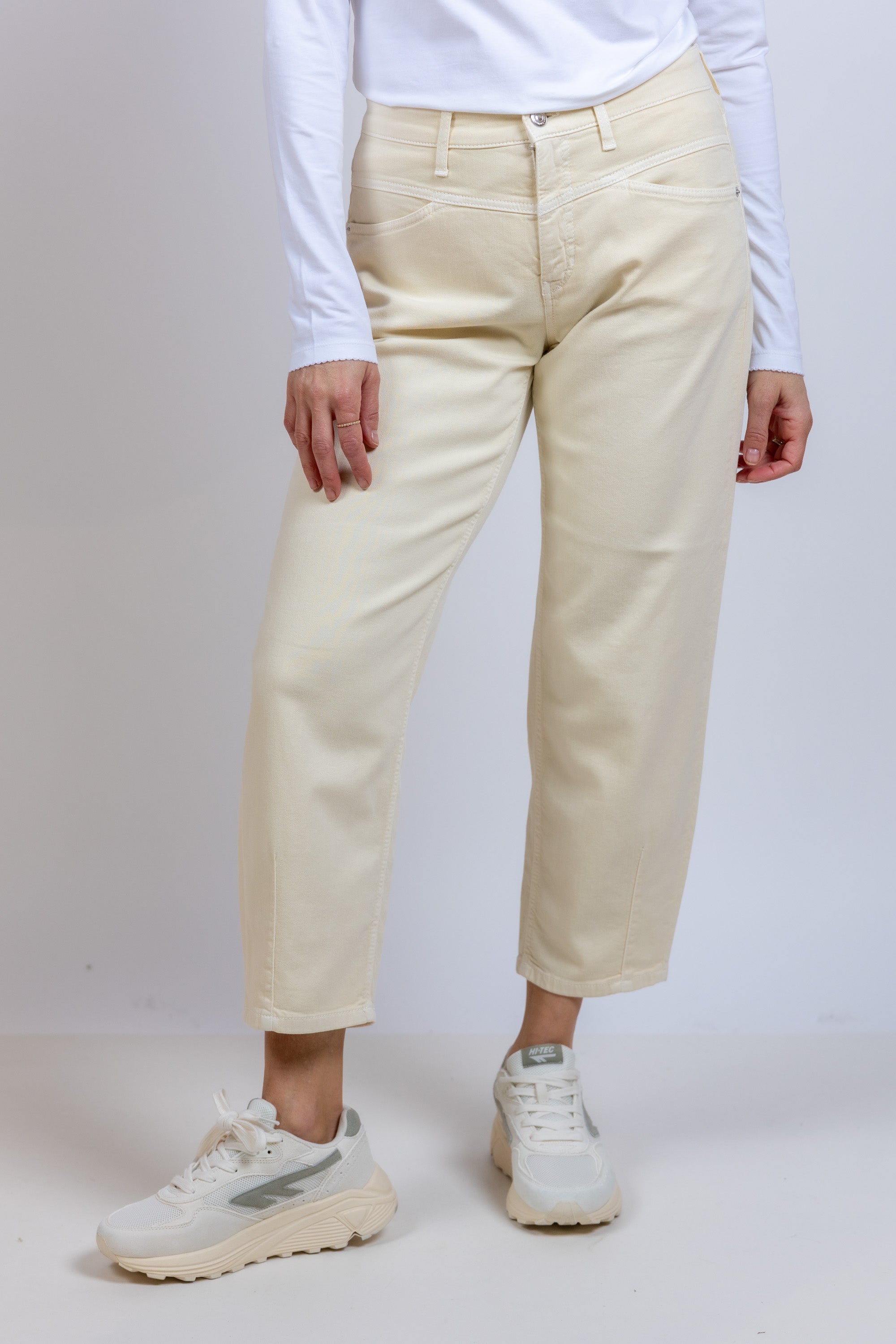 Broek met balloonfit - Vanille