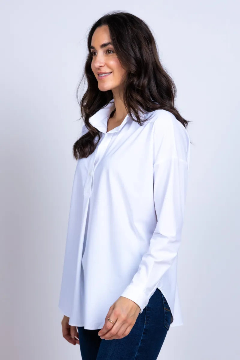 PENN & INK PENN & INK MAGDA PENN & INK MAGDA Blouse met knopen - Wit