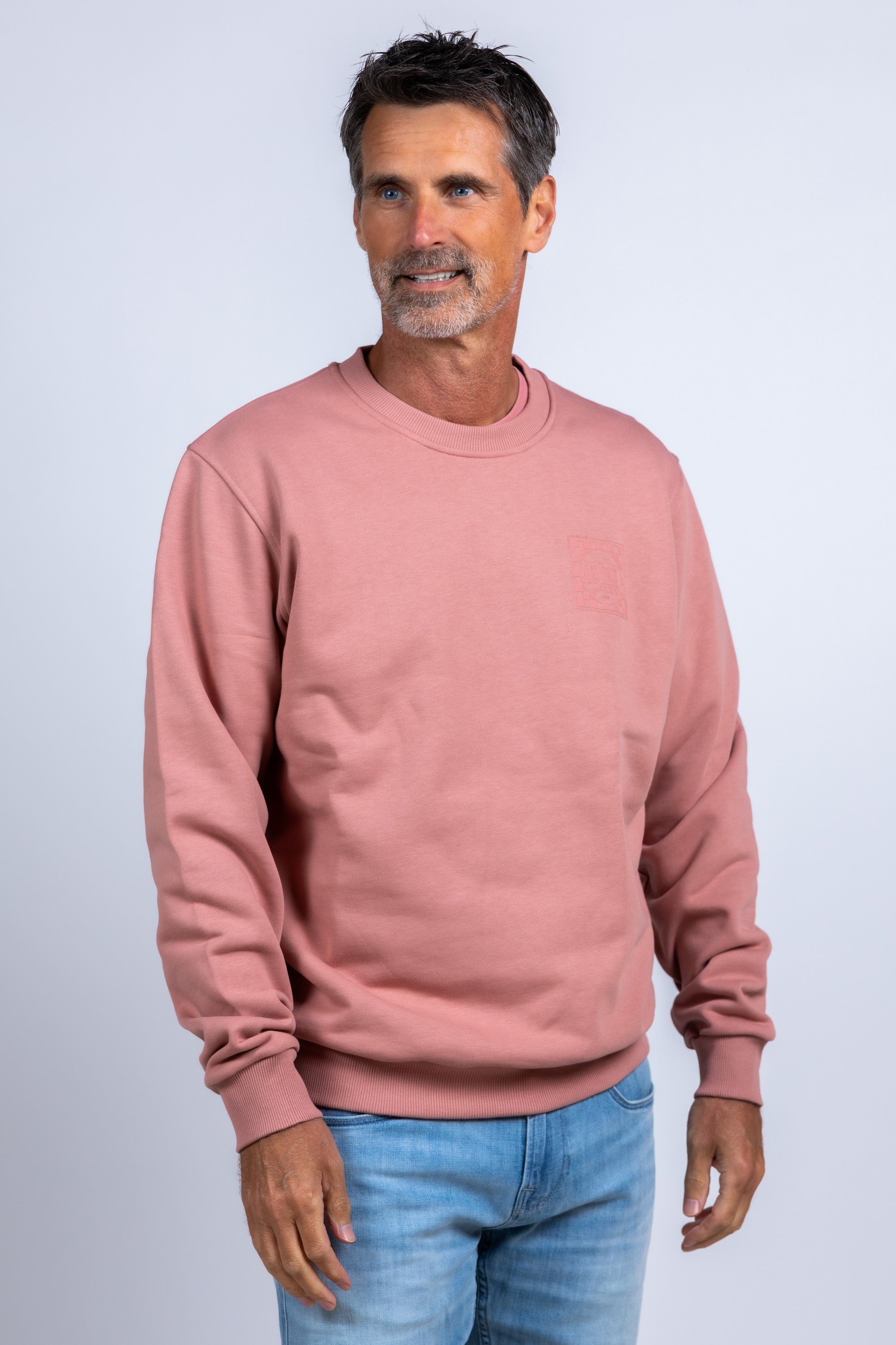 Sweater met ronde hals - Oudroze