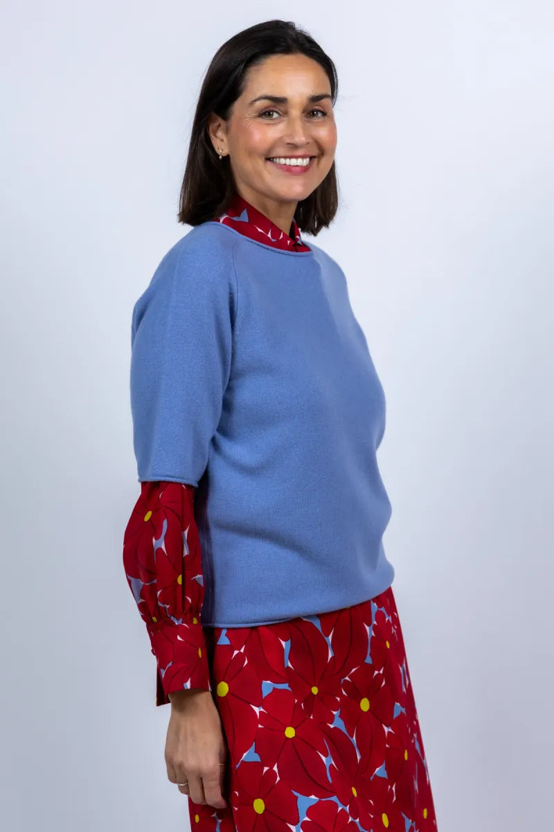 LUISA CERANO LUISA CERANO 138749-5871 Trui met korte mouwen - French blue