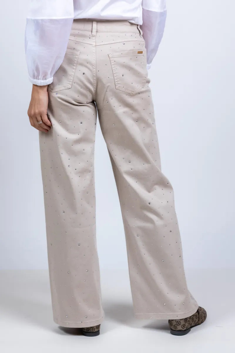 RIBKOFF RIBKOFF 262940 RIBKOFF 262940 Broek met studs - Beige