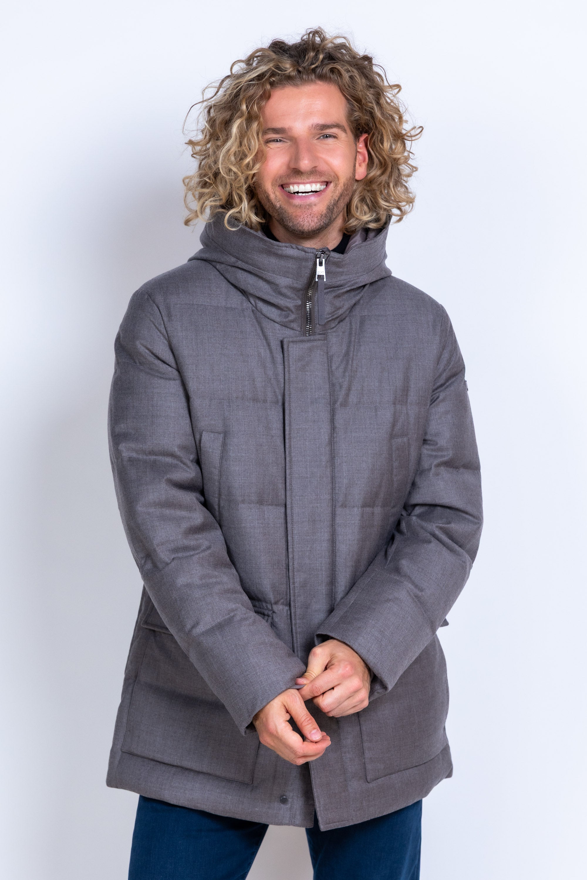 Gewatteerde jas - Taupe