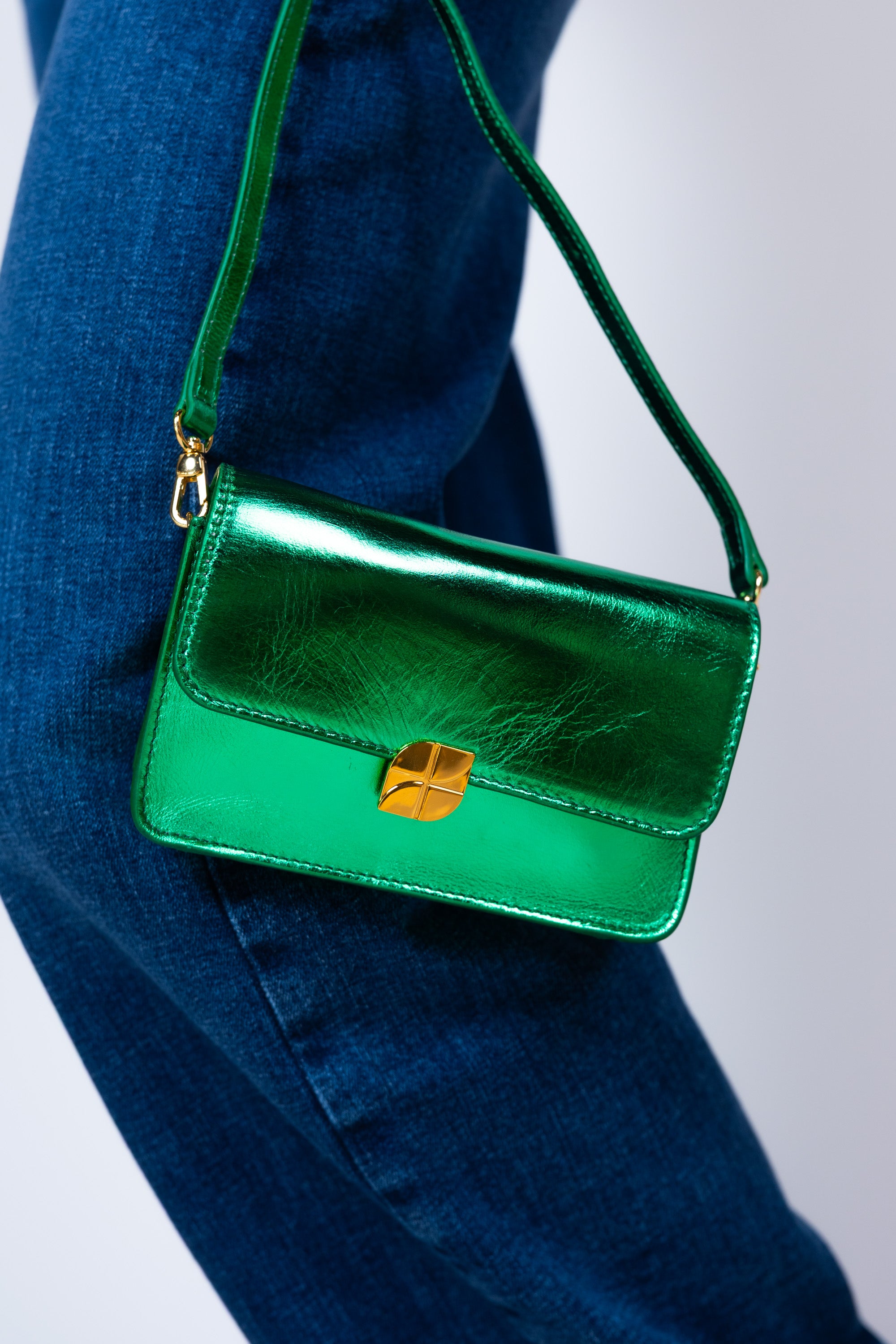 Crossbody tas - Smaragd/biljart