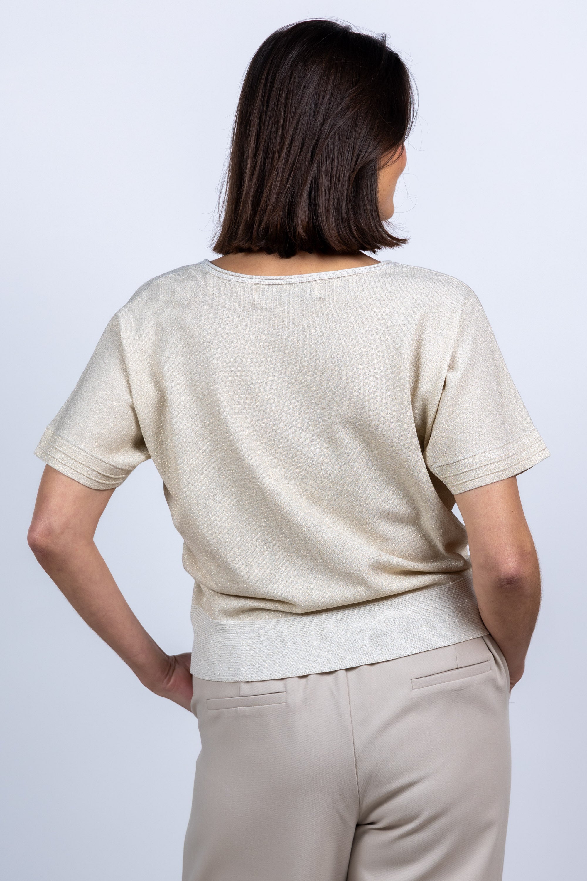 T-shirt met korte mouwen - Beige