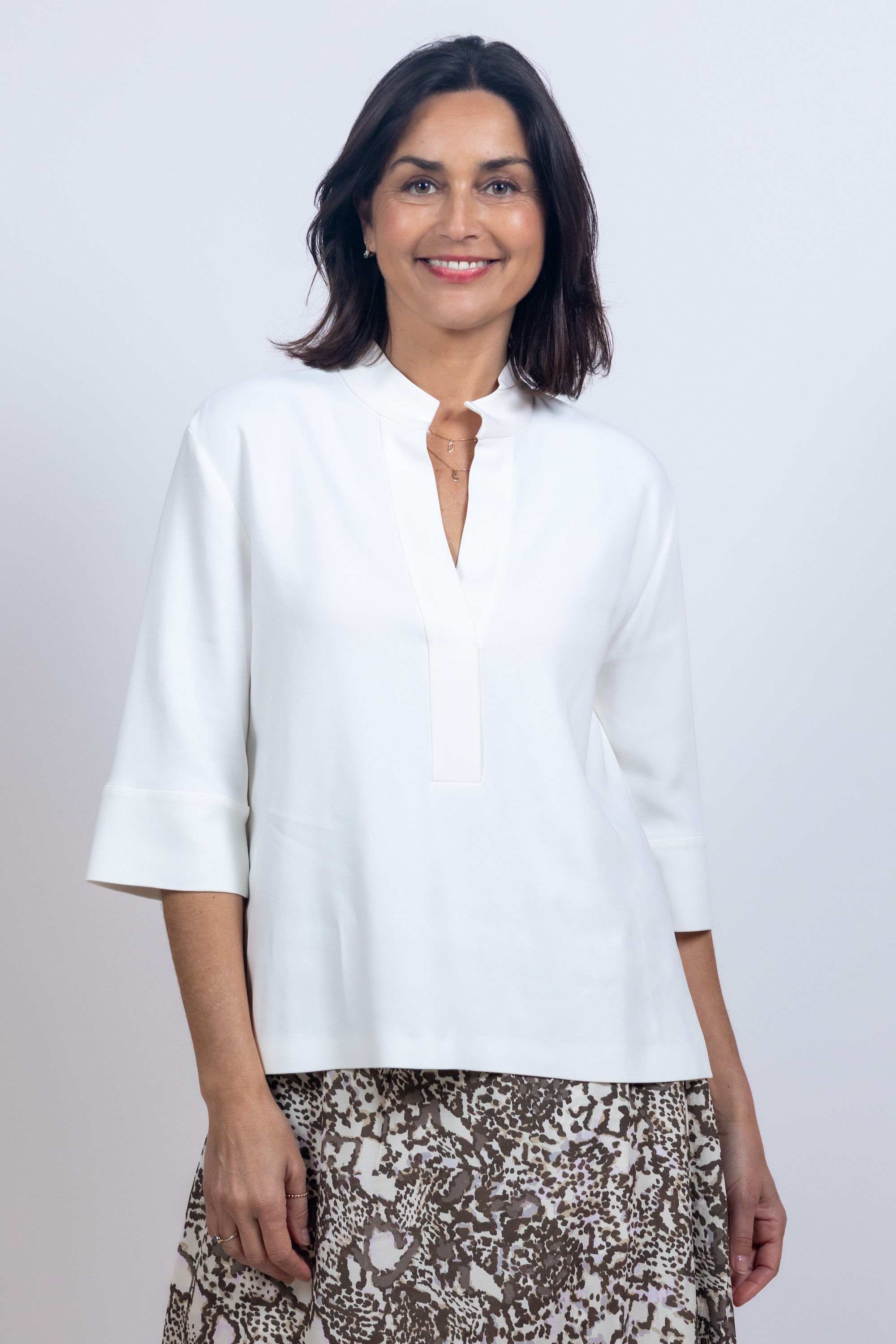 Blouse met split - Ecru