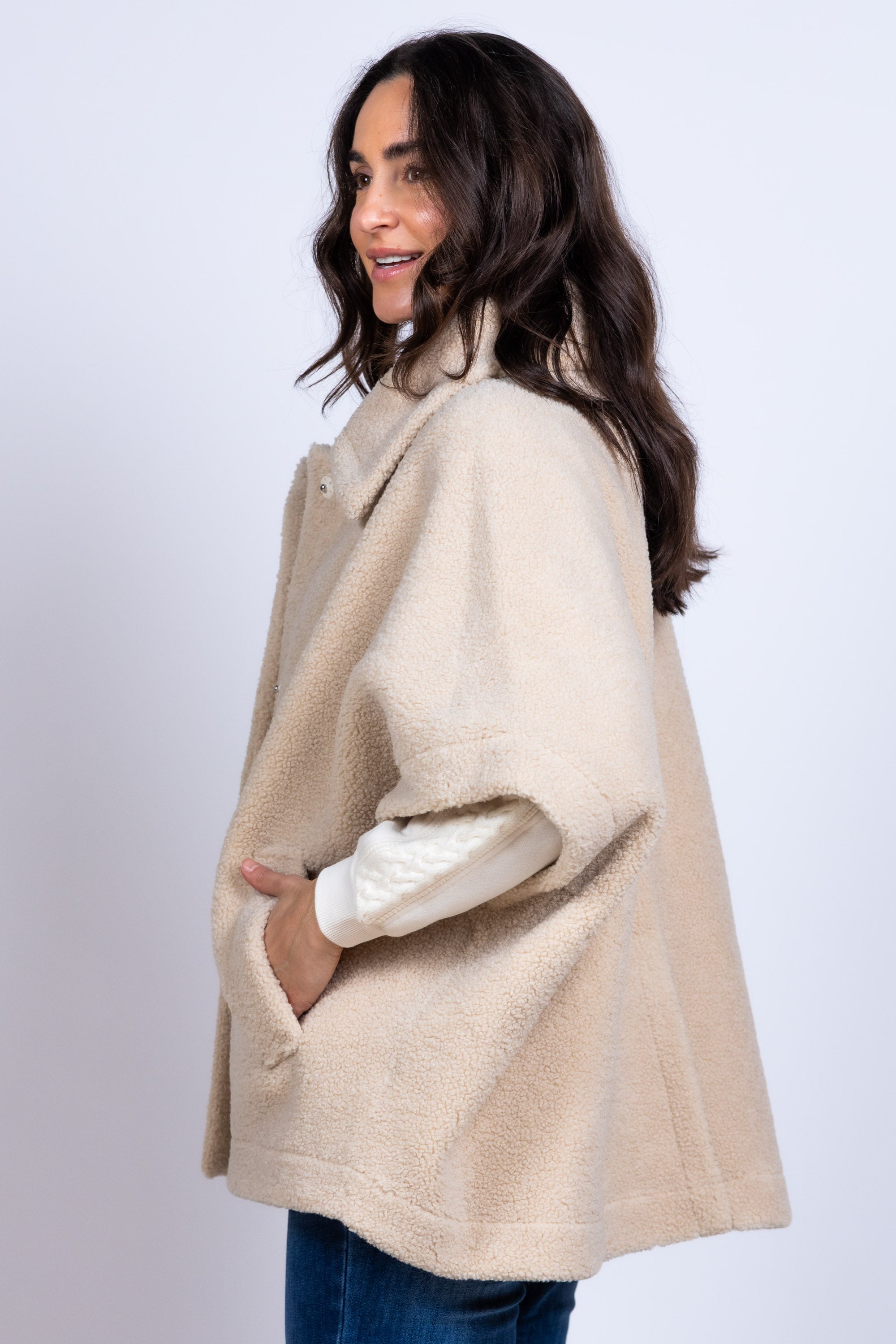 Jasje met korte mouwen - Ecru