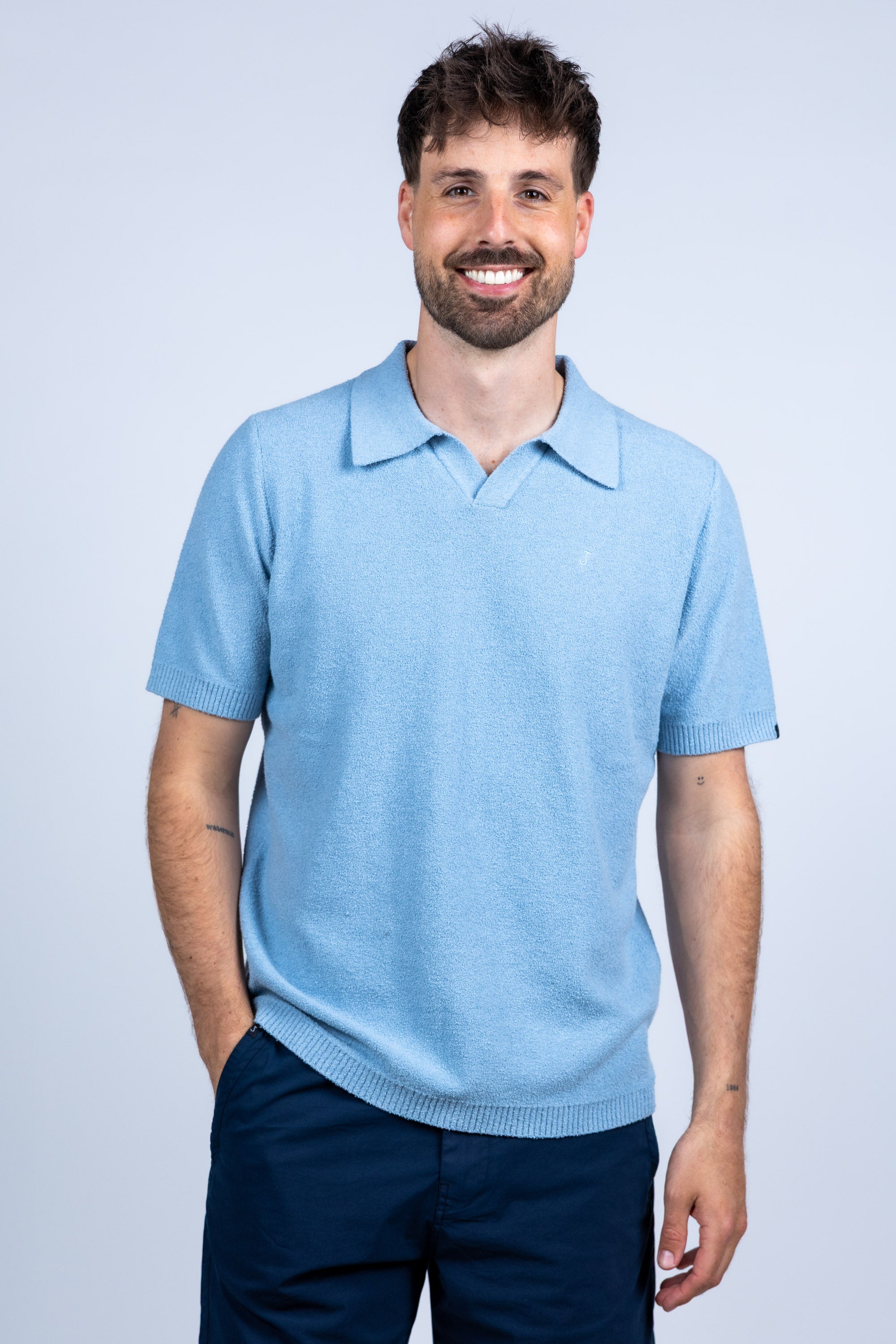 Polo met korte mouwen - Bleu