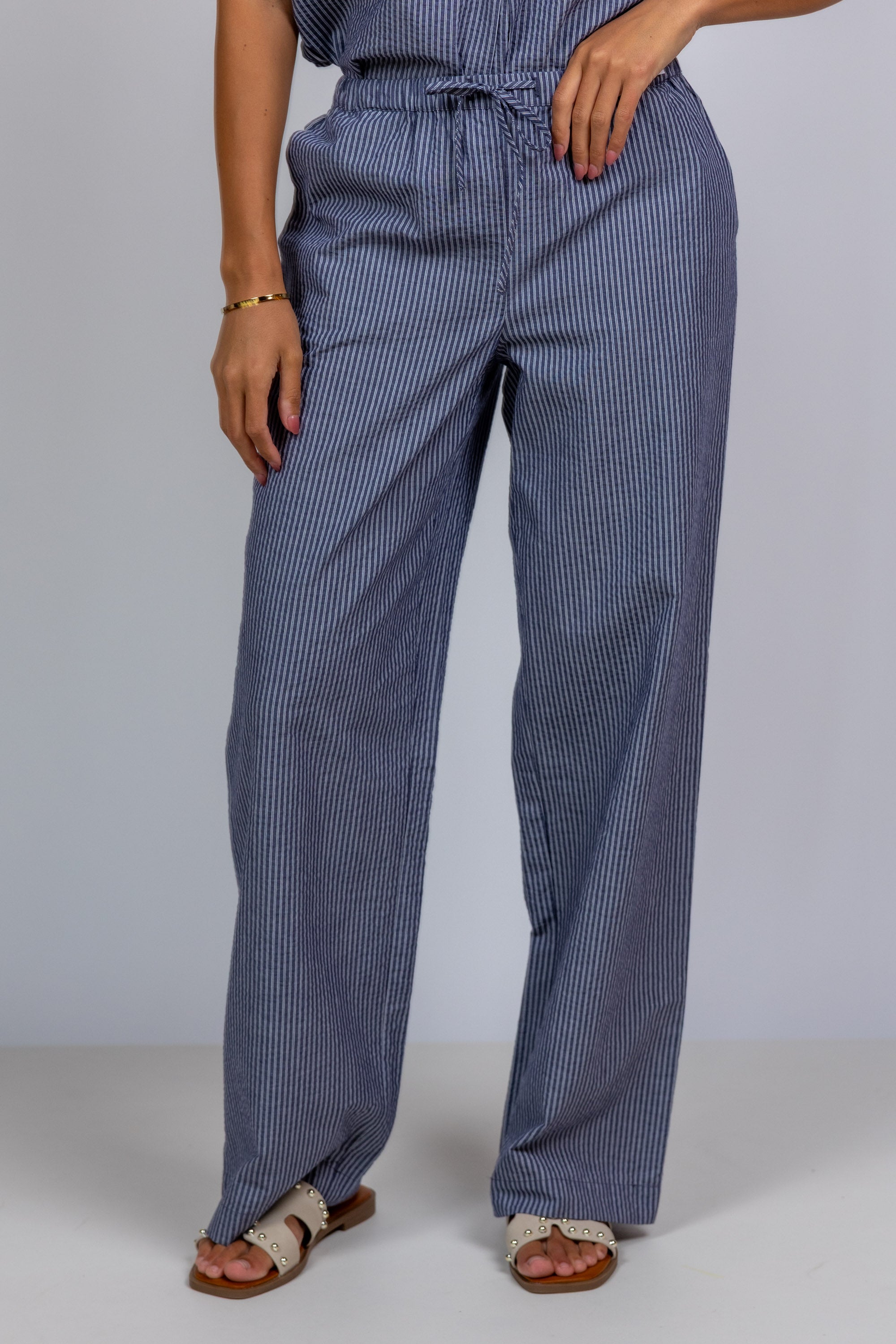 Broek met strepen - Marine