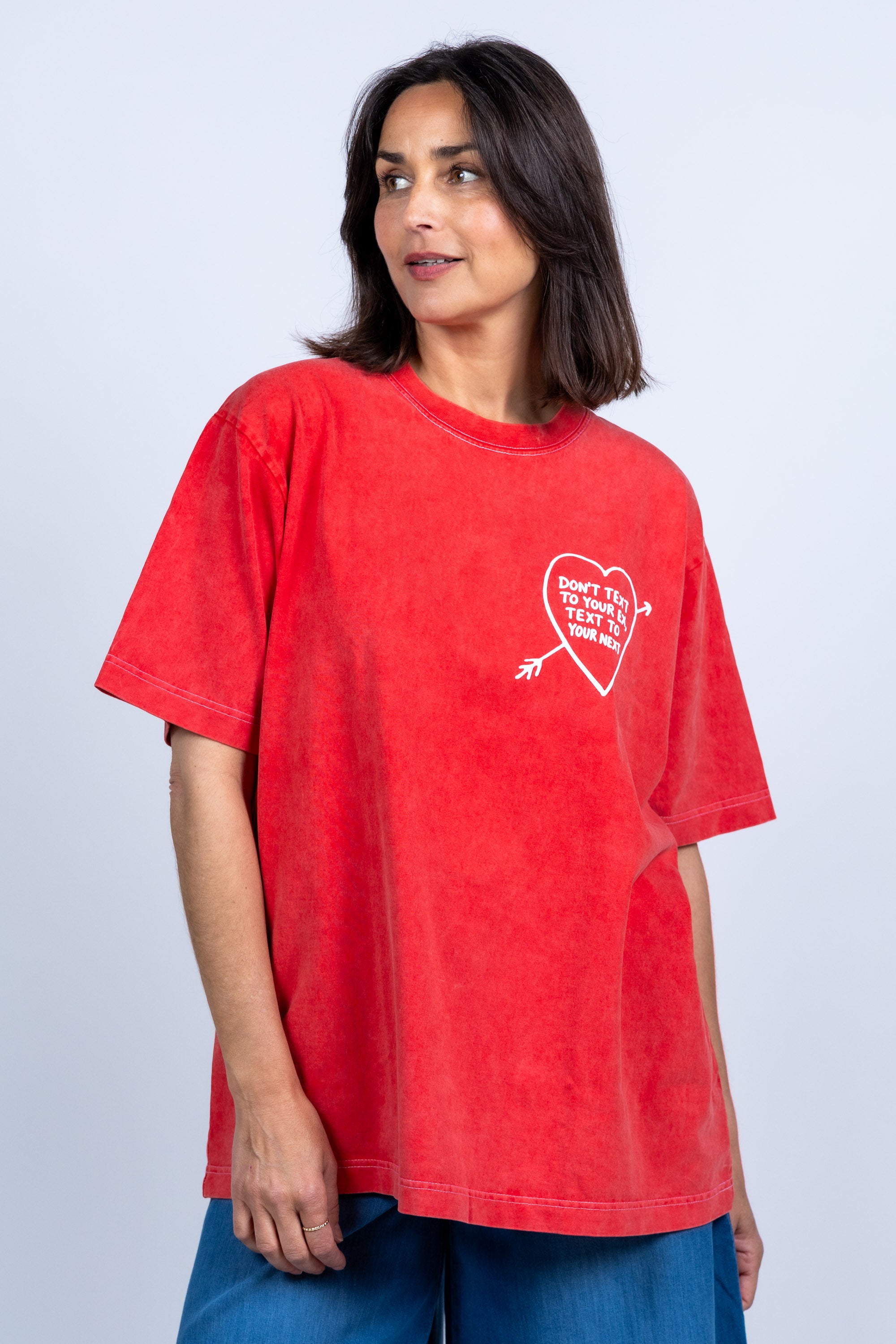 T-shirt met print - Rood