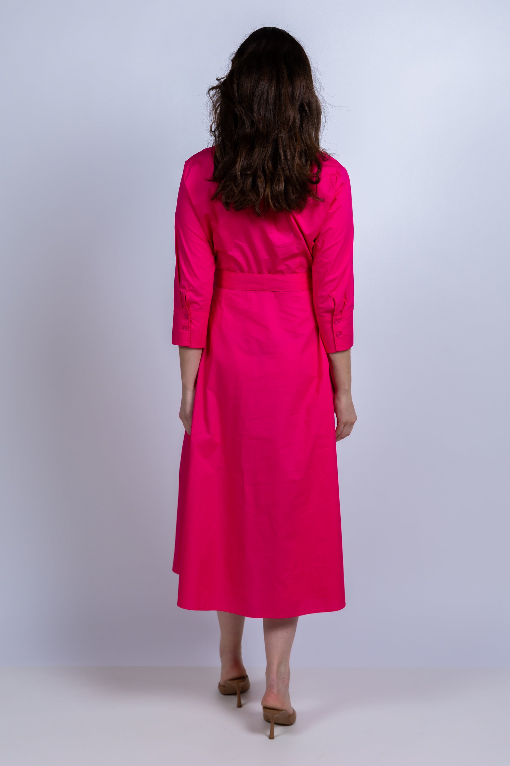 Jurk met knopen - Pink/cyclaam