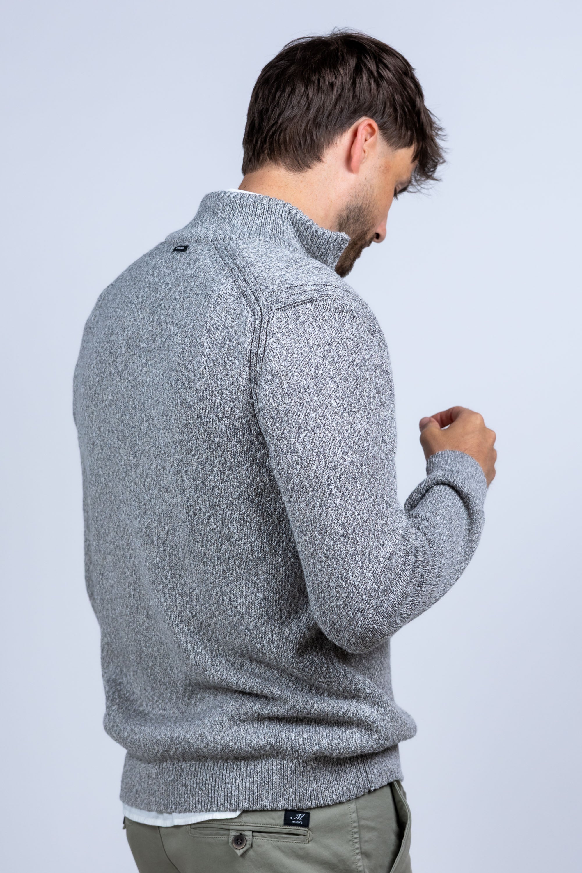 Trui met rits - Khaki