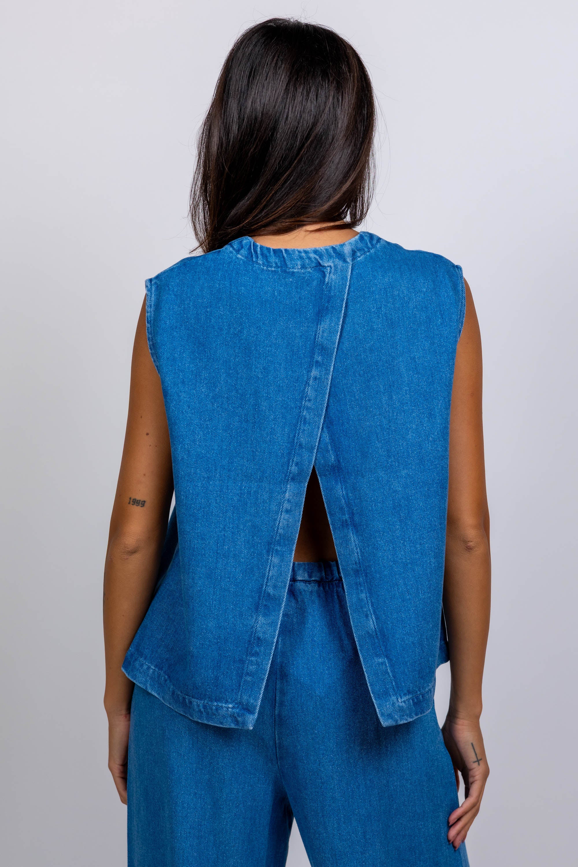 Top zonder mouwen - Jeans