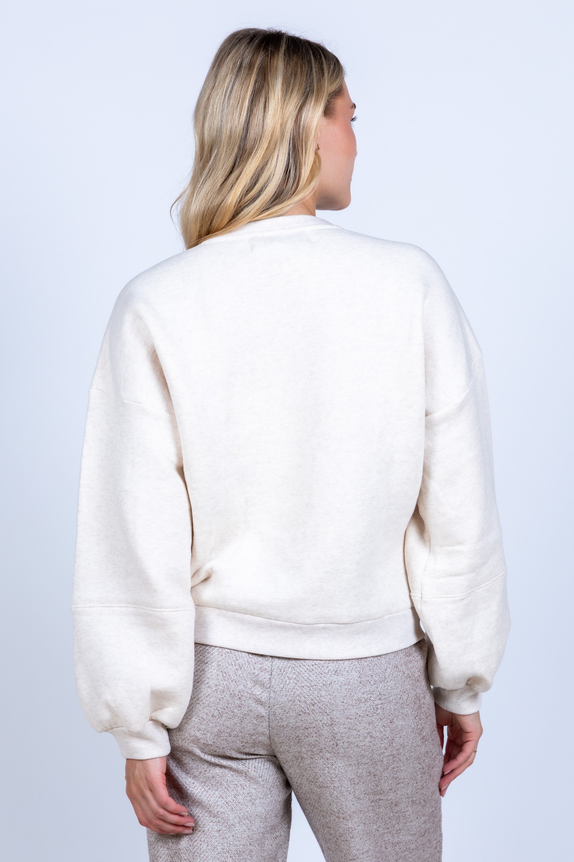 Trui met print - Champagne