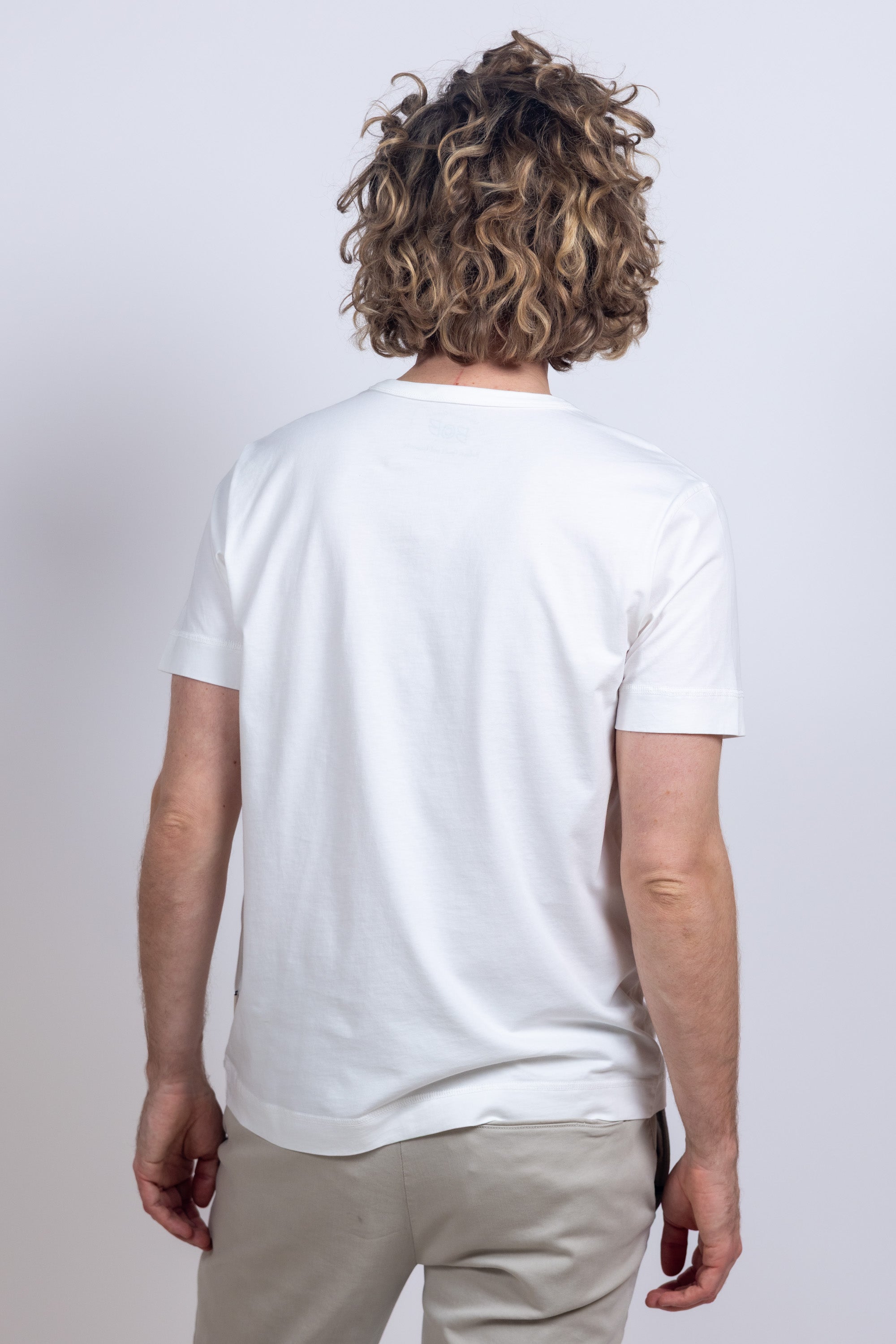 T-shirt met print - Ecru