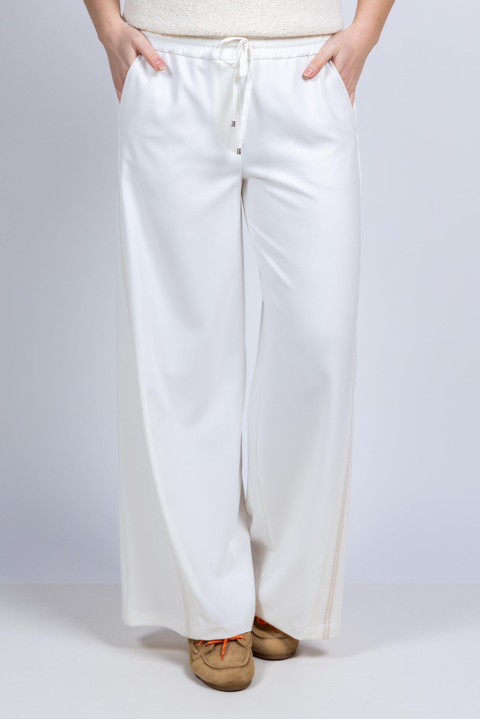 Wijde broek - Ecru