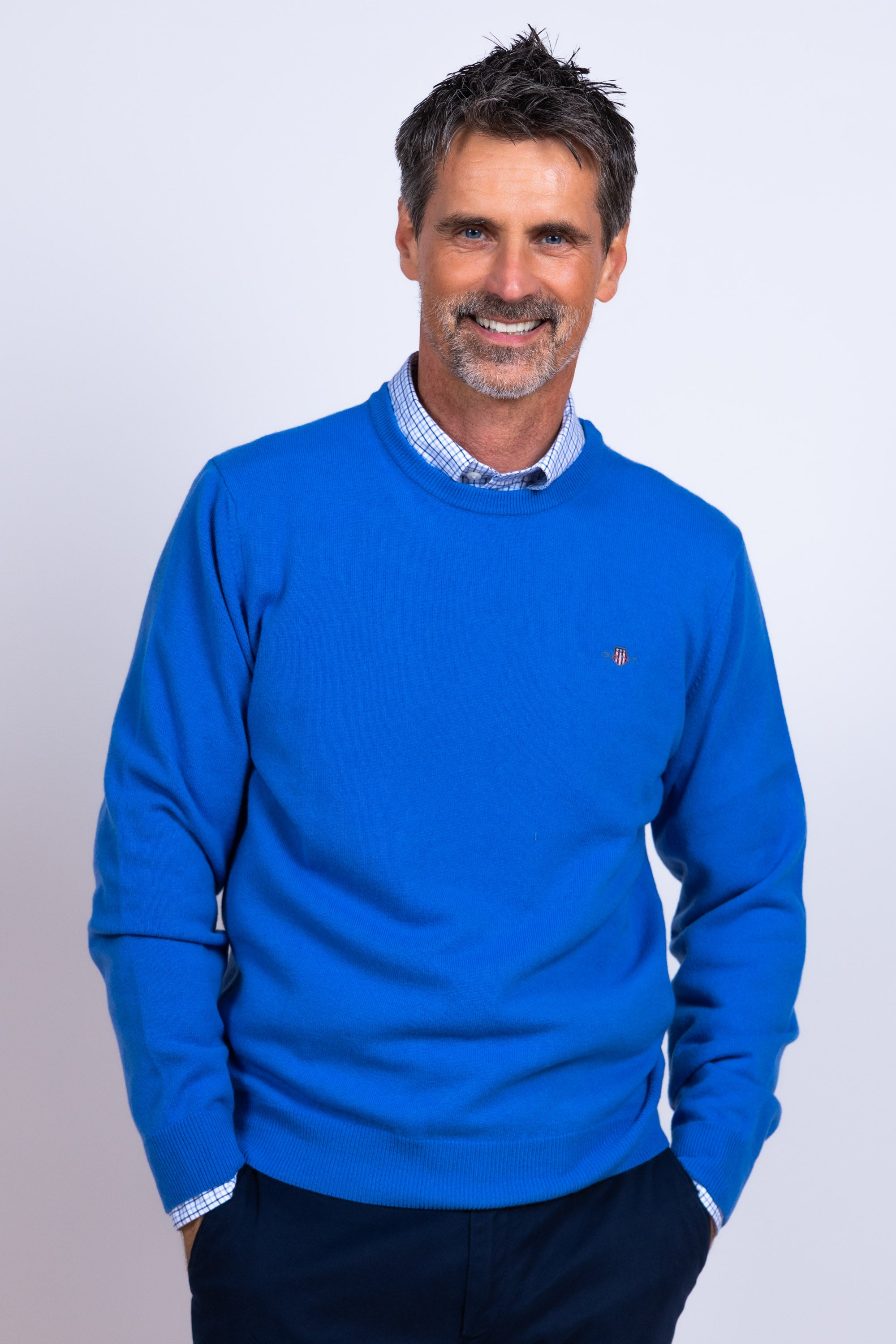 Trui met ronde hals - French blue