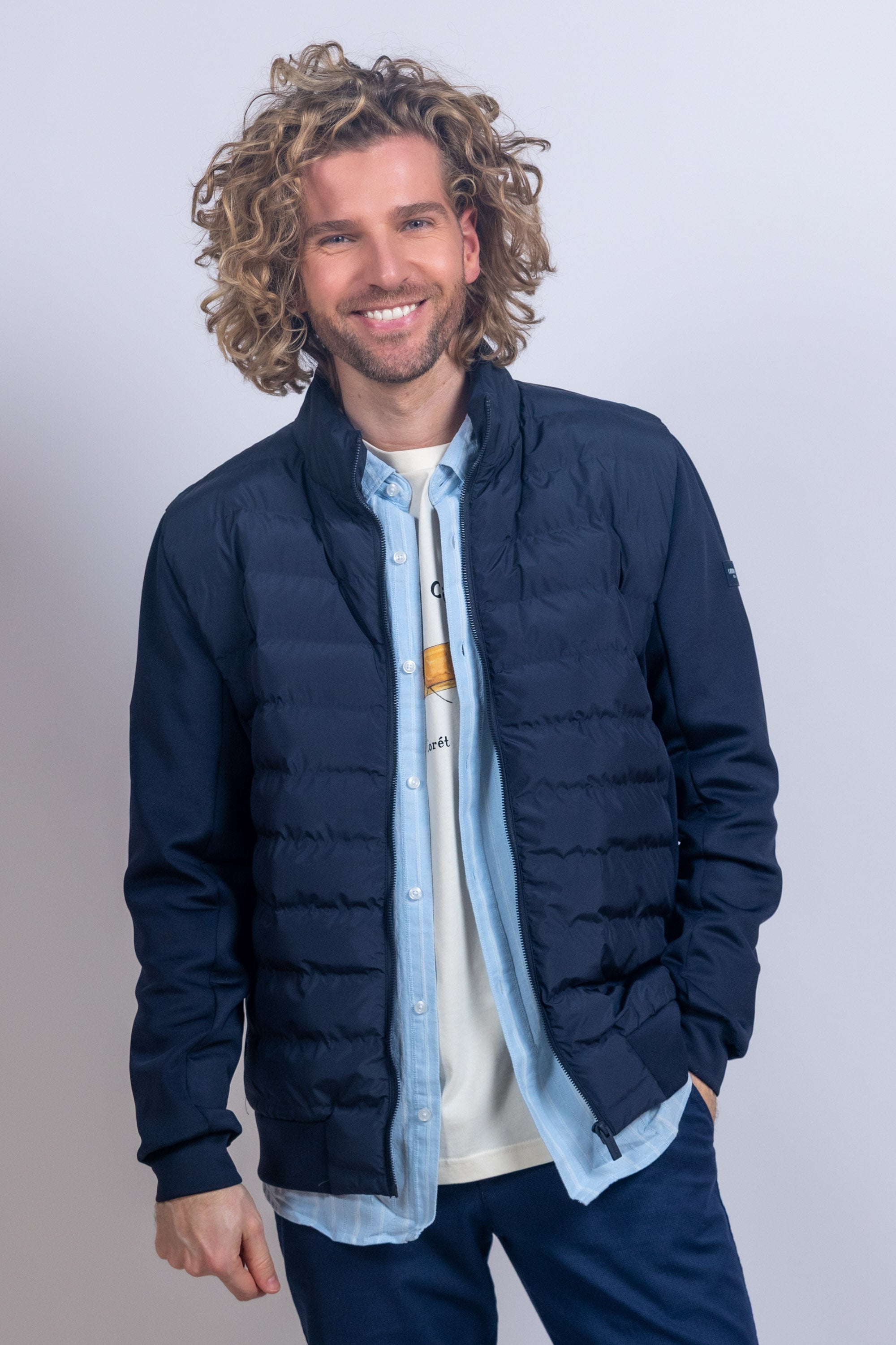 Gewatteerd jack - Marine