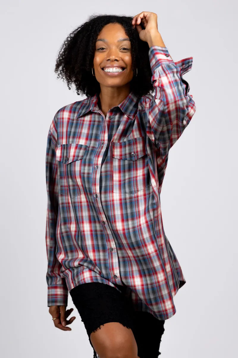 SEMICOUTURE SEMICOUTURE Y6WQ06 Blouse met ruitdessin - Rood