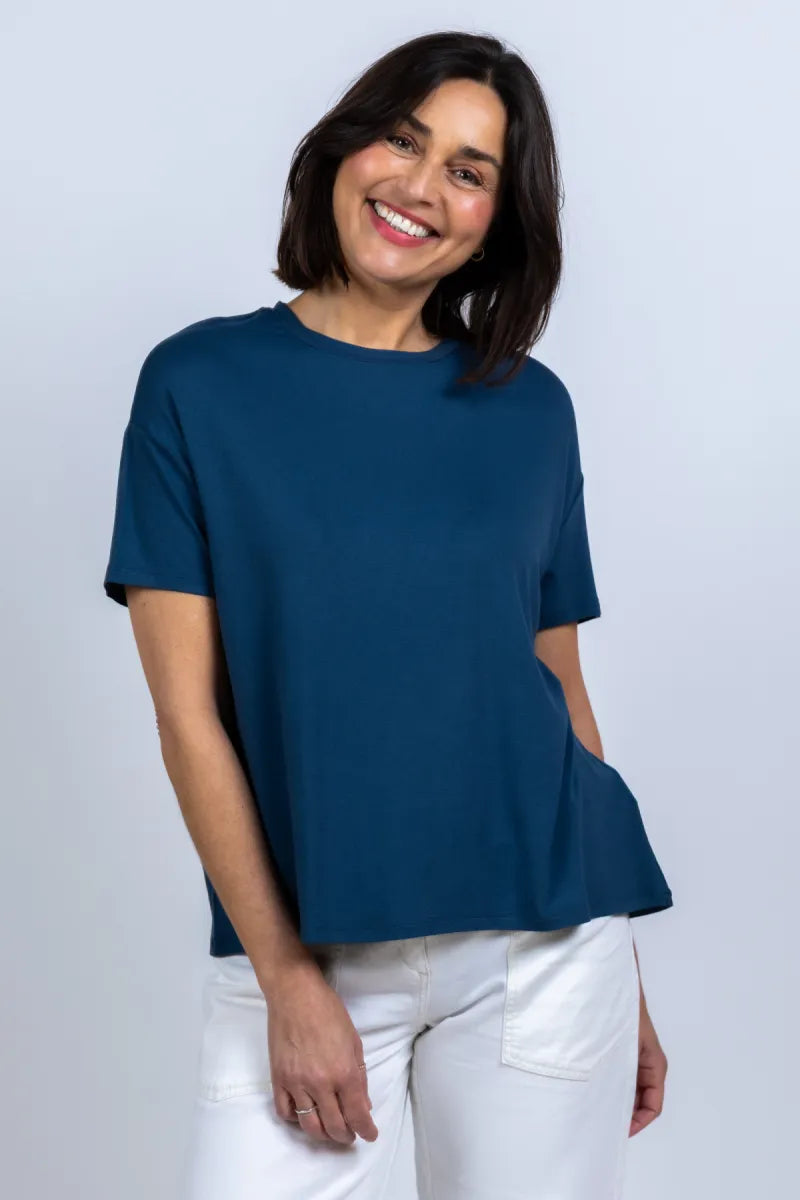 MAJESTIC MAJESTIC M001-FT1104 MAJESTIC M001-FT1104 T-shirt met korte mouwen - Inkt