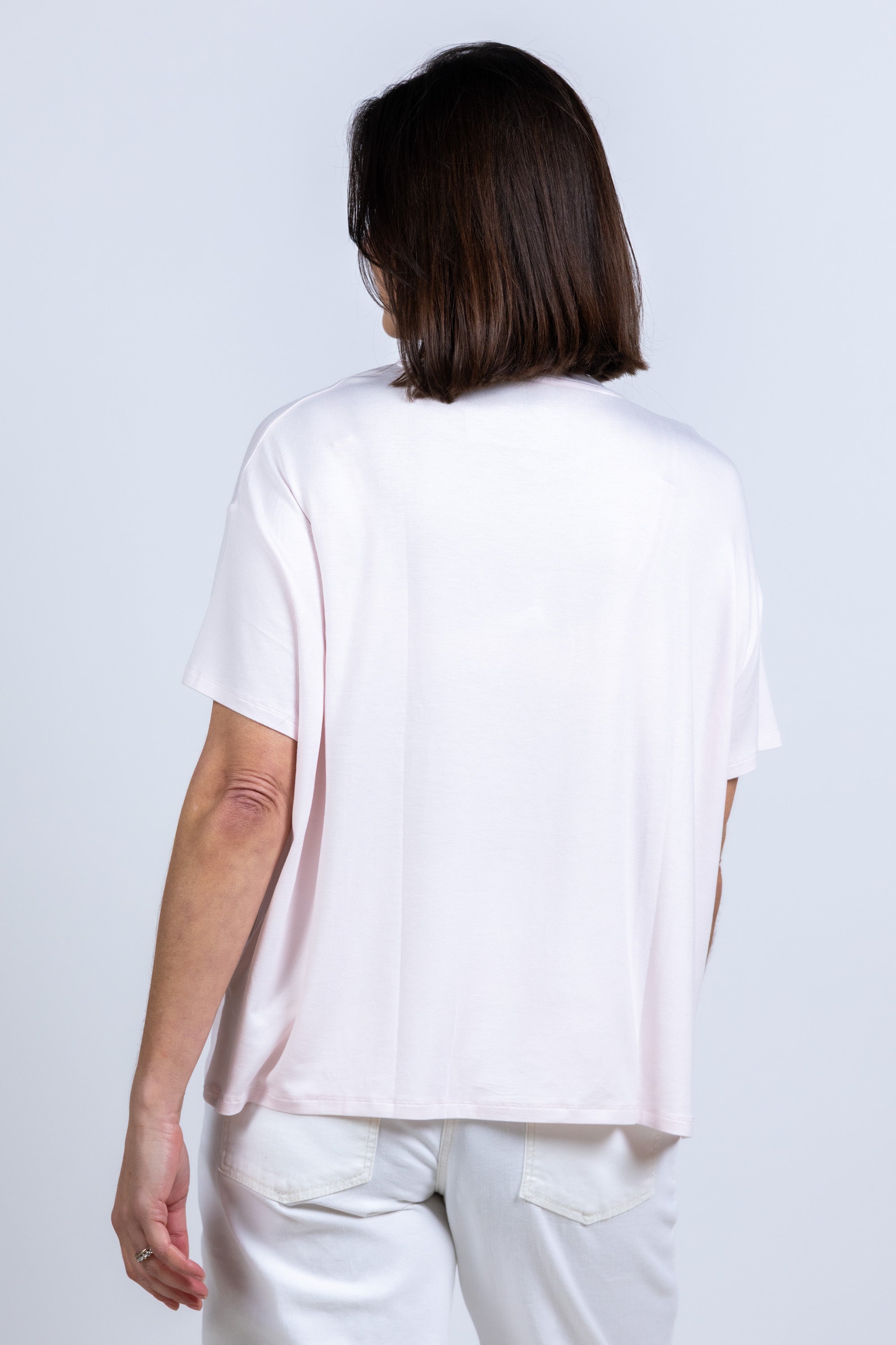 T-shirt met ronde hals - Roze