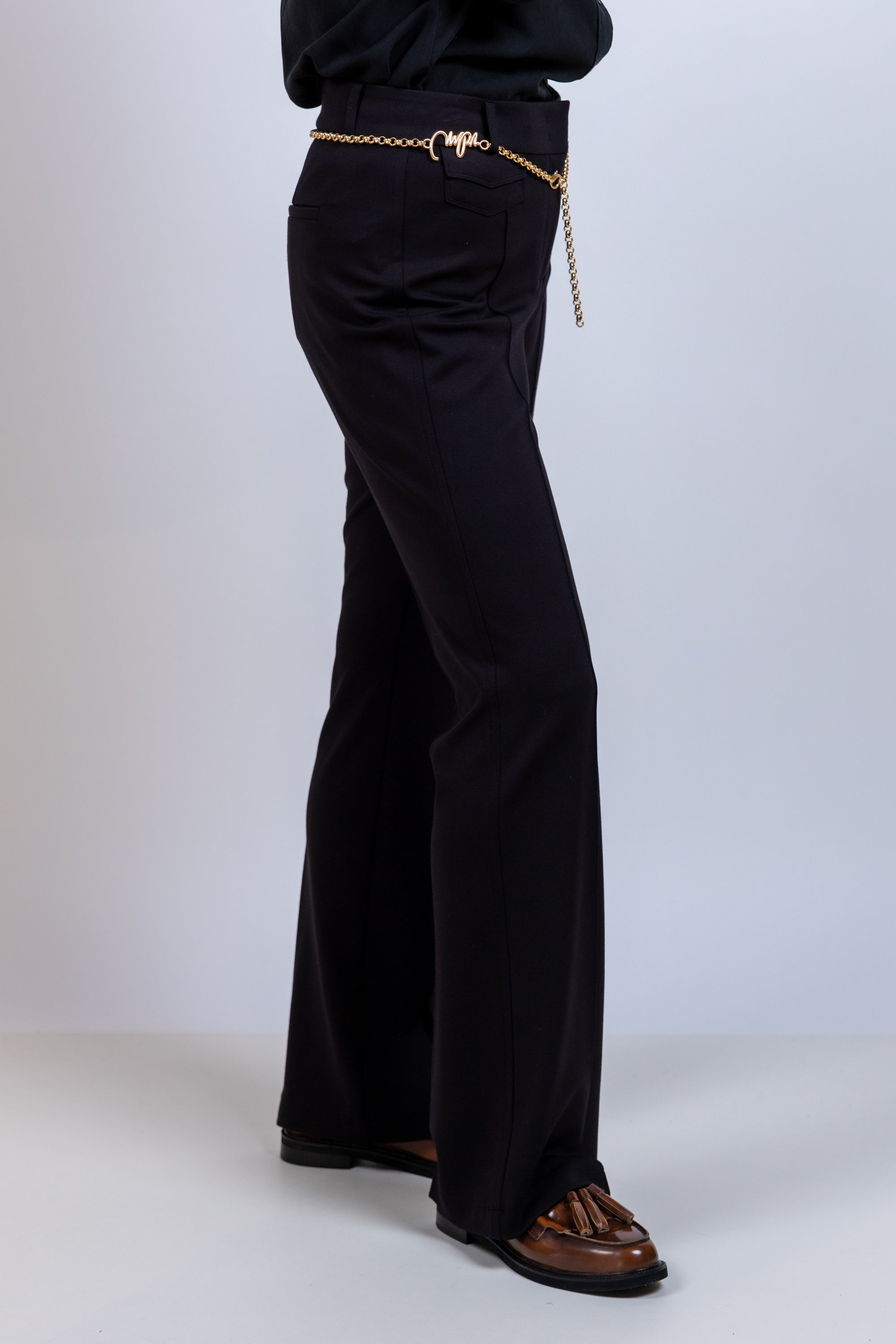 Broek met rechte pijpen - Zwart