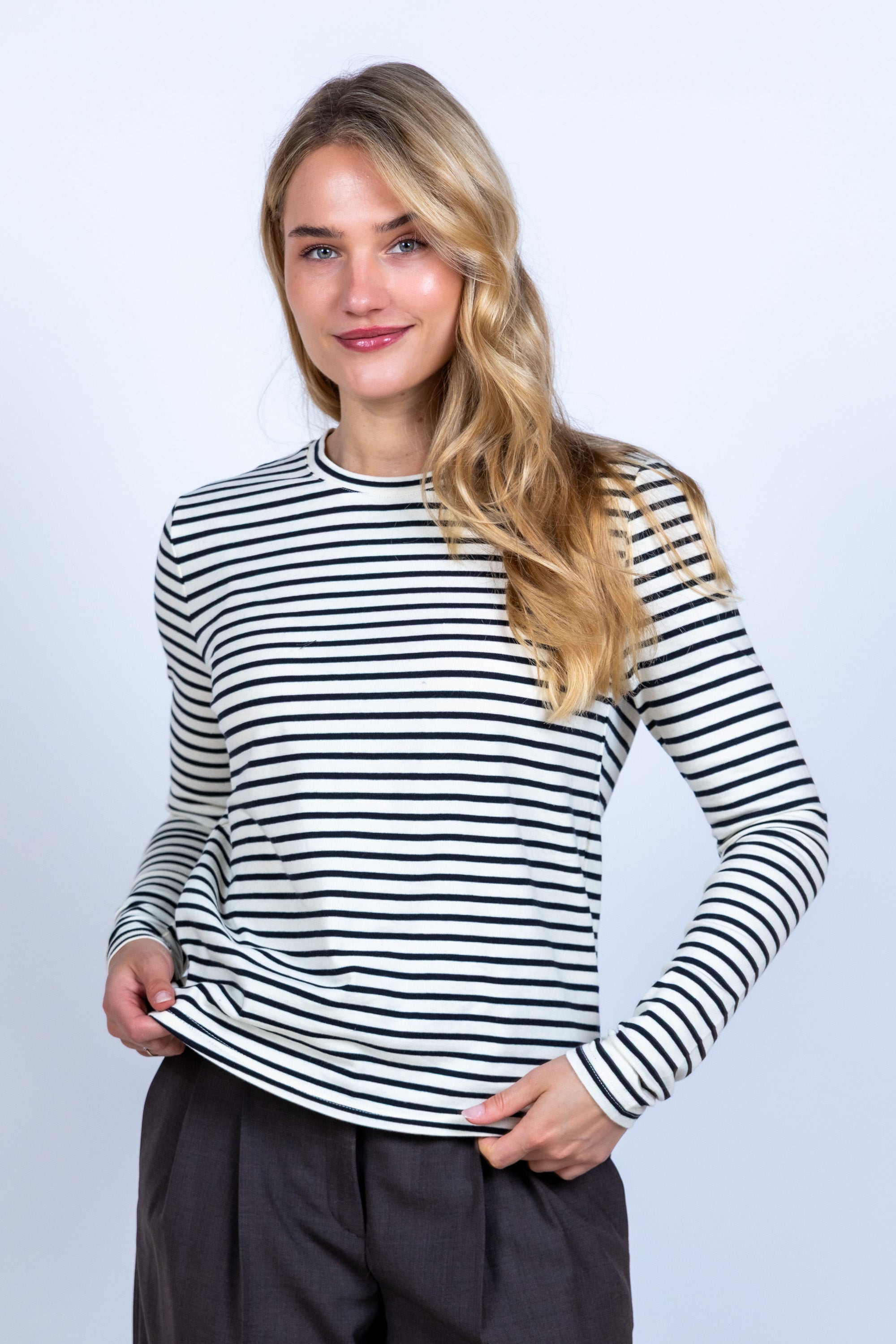 Shirt met strepen - Ecru