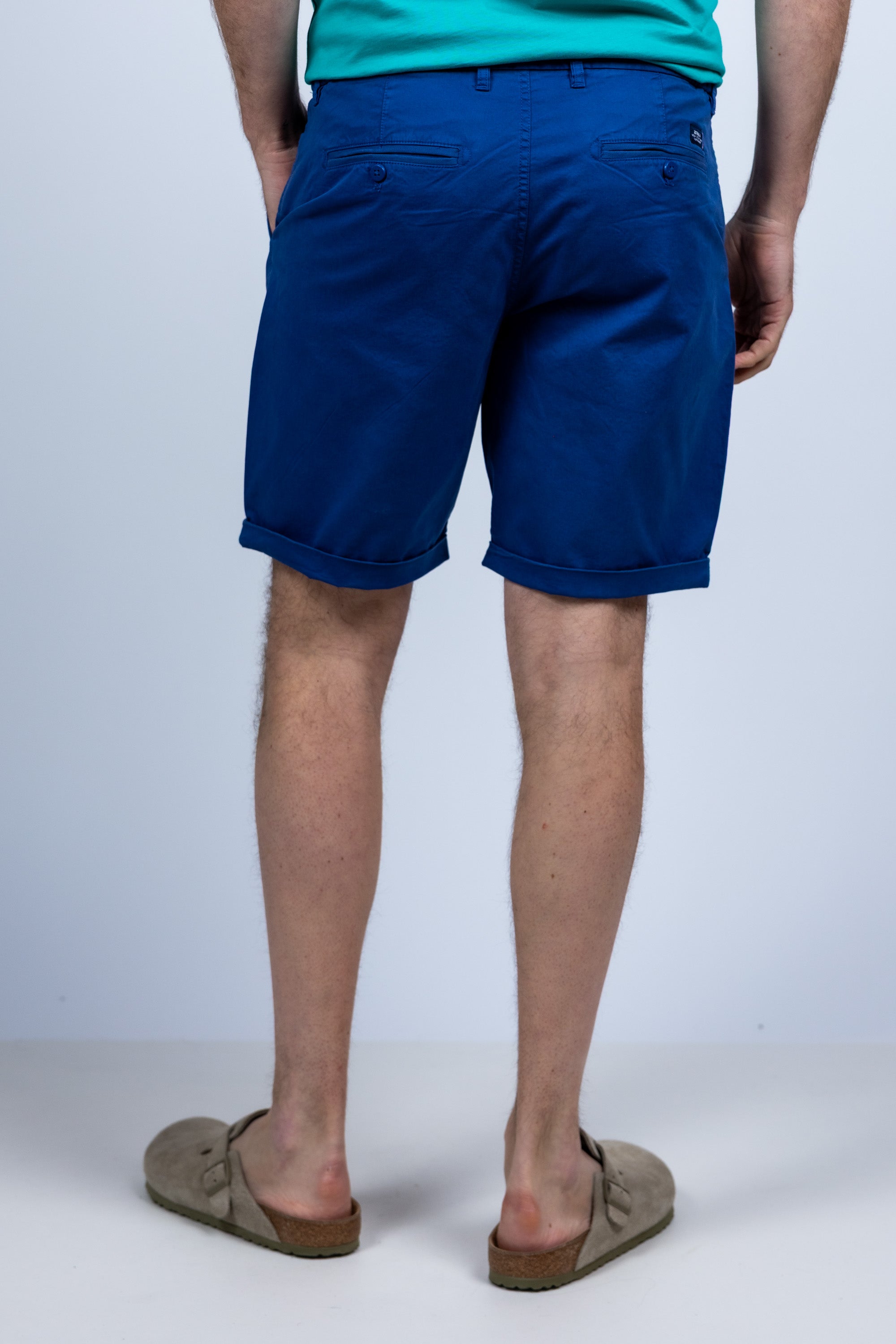 Korte broek met omslag - Marine