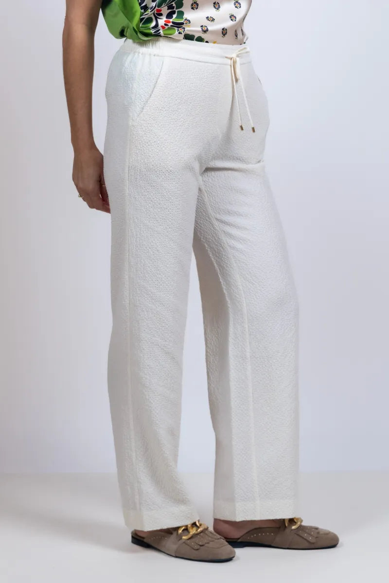 MARCCAIN COLLECTIE MARCCAIN COLLECTIE AC.81.62 W63 Broek met rechte pijpen - Ecru