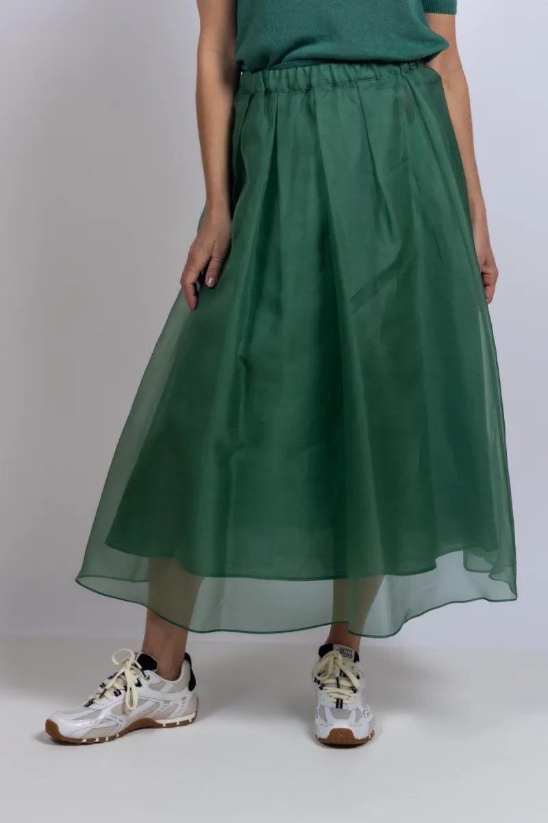 WEEKEND BY MAX MARA WEEKEND BY MAX MARA VISINO Rok met voile - Flessegroen