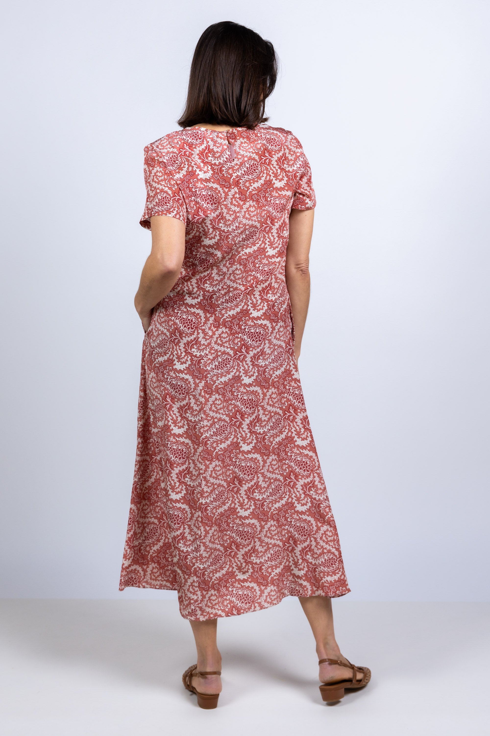Jurk met print - Steenrood