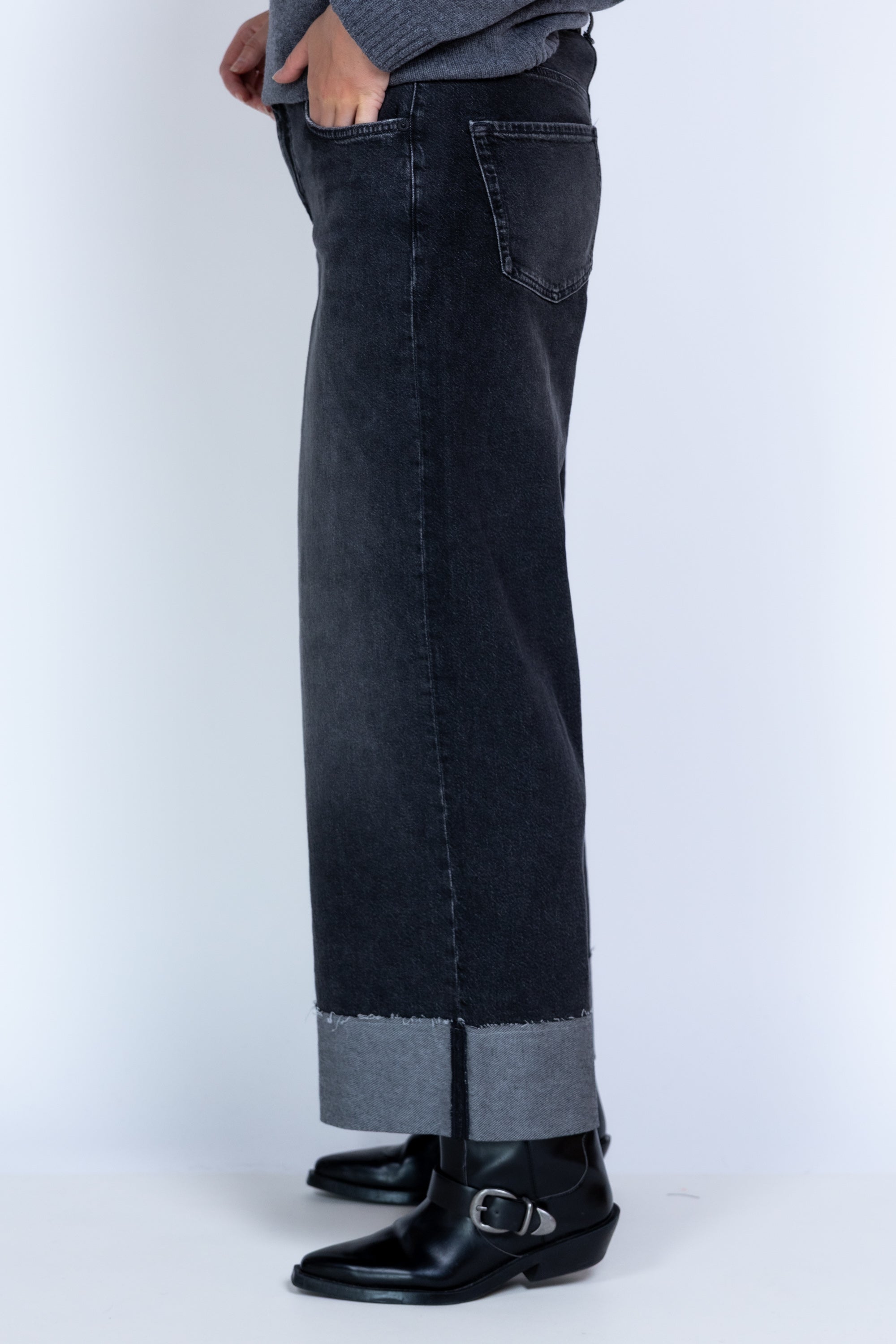 Wijde jeans - Grijsdenim