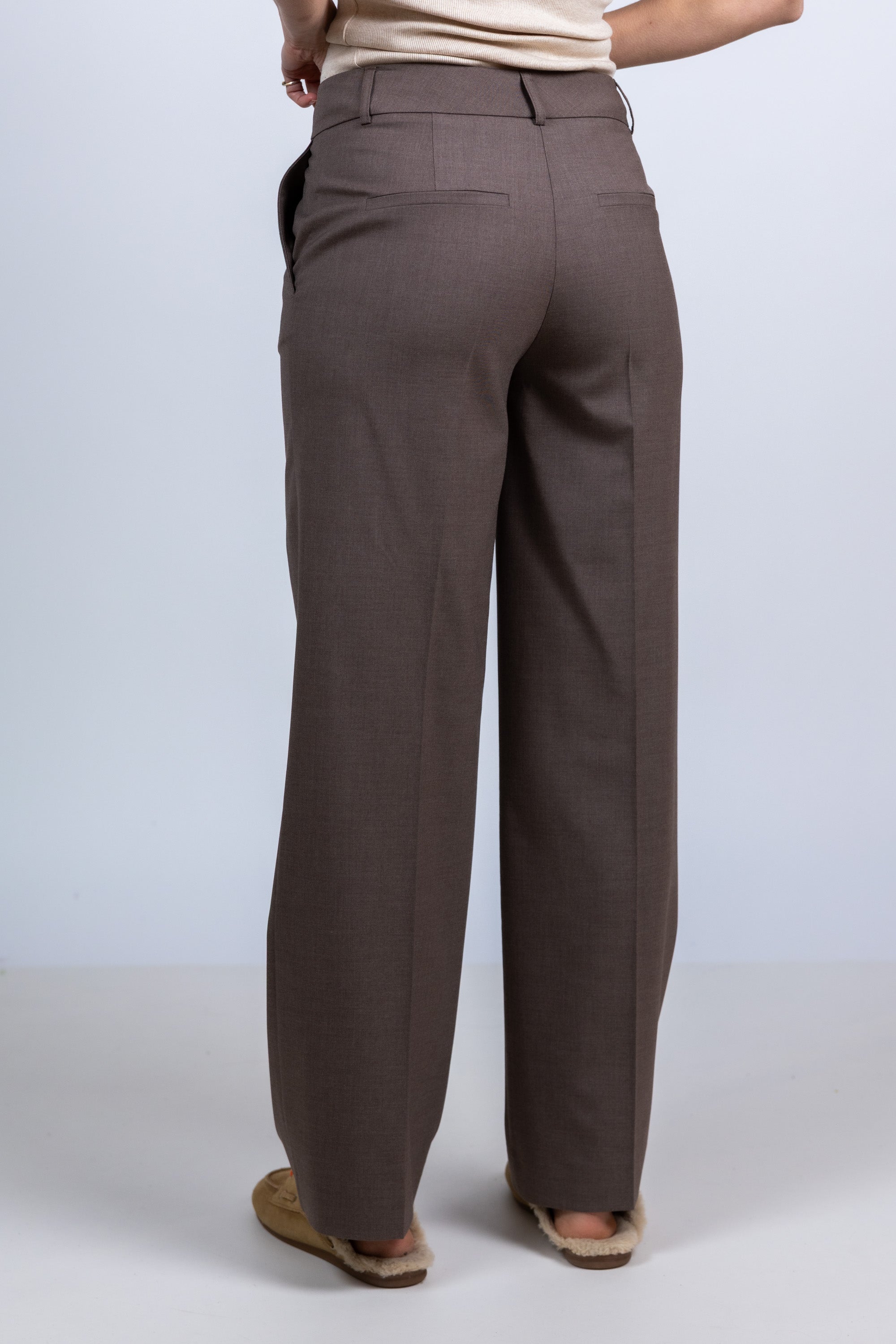 Wijde pantalon - Bruin