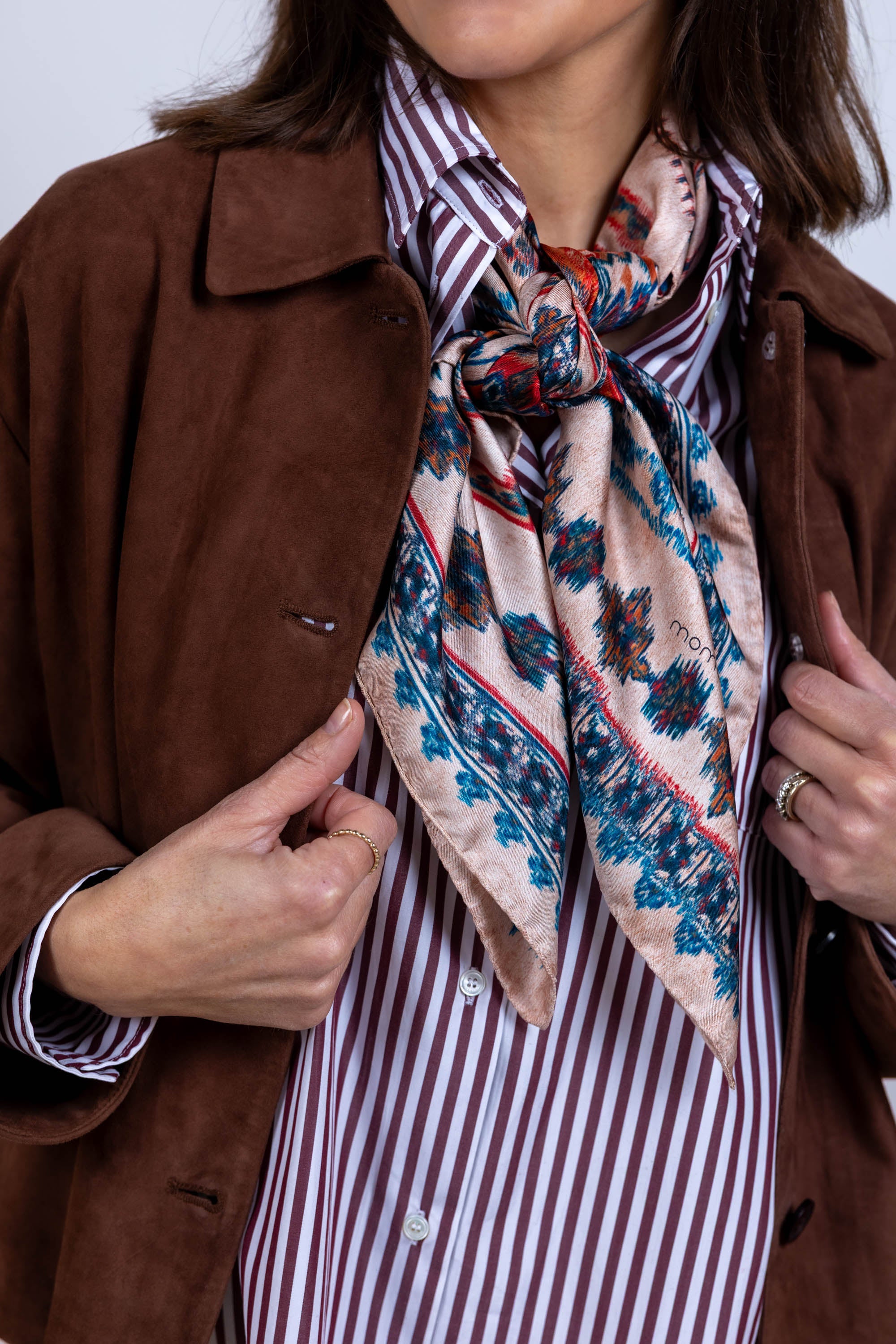 Sjaal met print - Roze