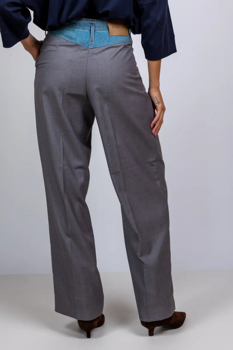 MUNTHE MUNTHE NORMAY MUNTHE NORMAY Wijde pantalon - Lichtgrijs