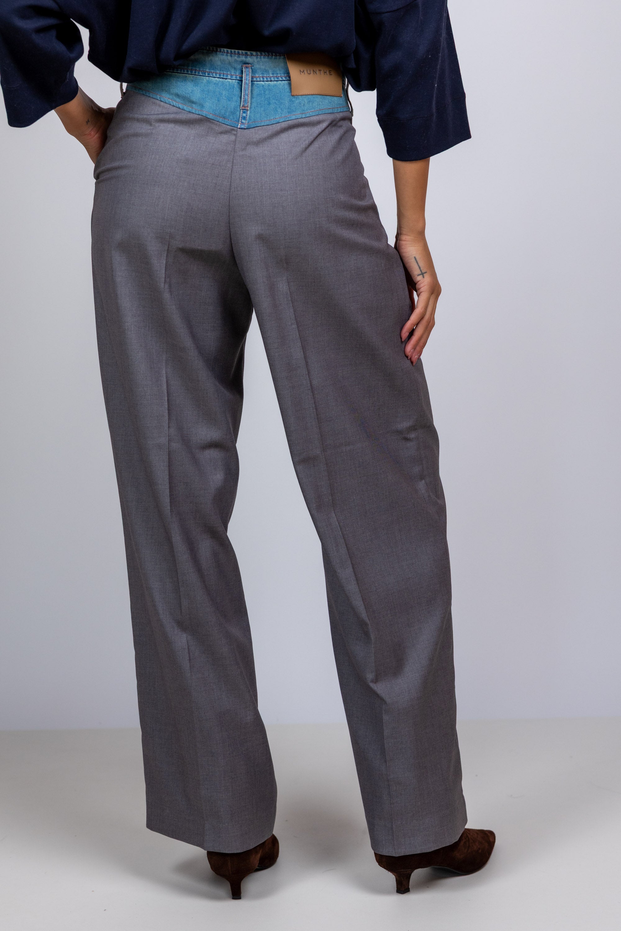 Wijde pantalon - Lichtgrijs